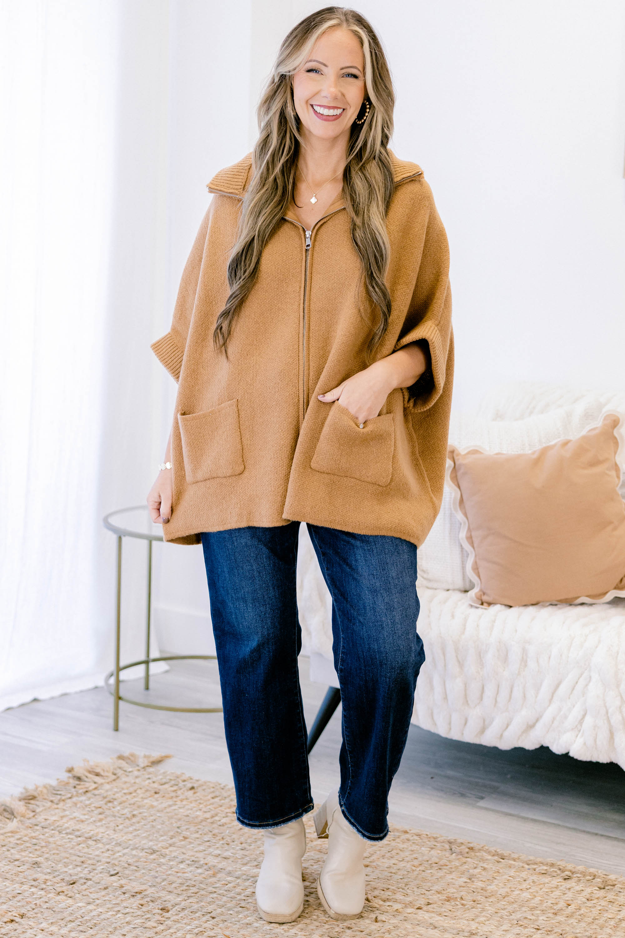 Give Me Peace Sweater, Khaki - Giverhouse