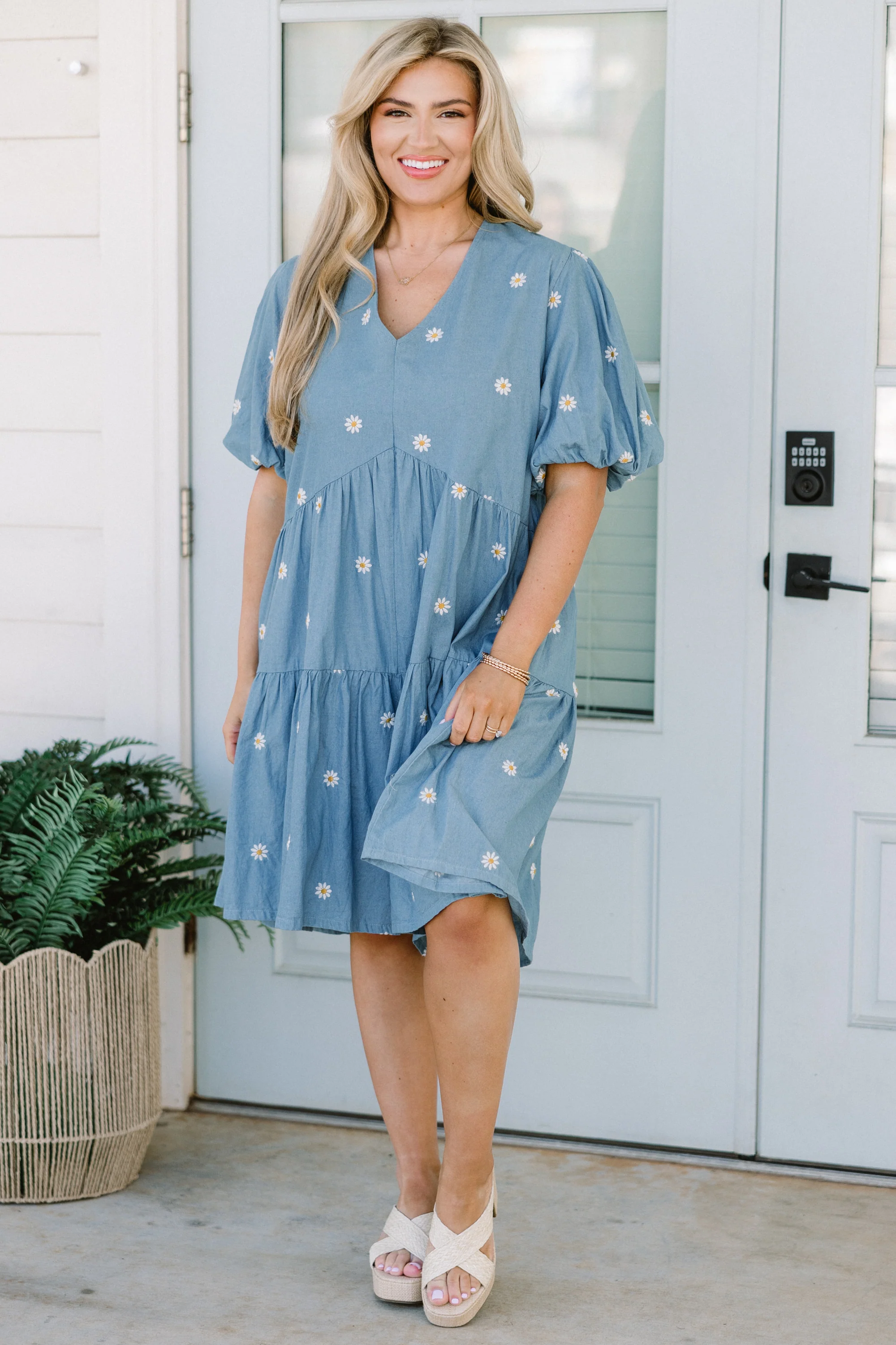 Hidden Reflections Romper, Denim Blue - Giverhouse