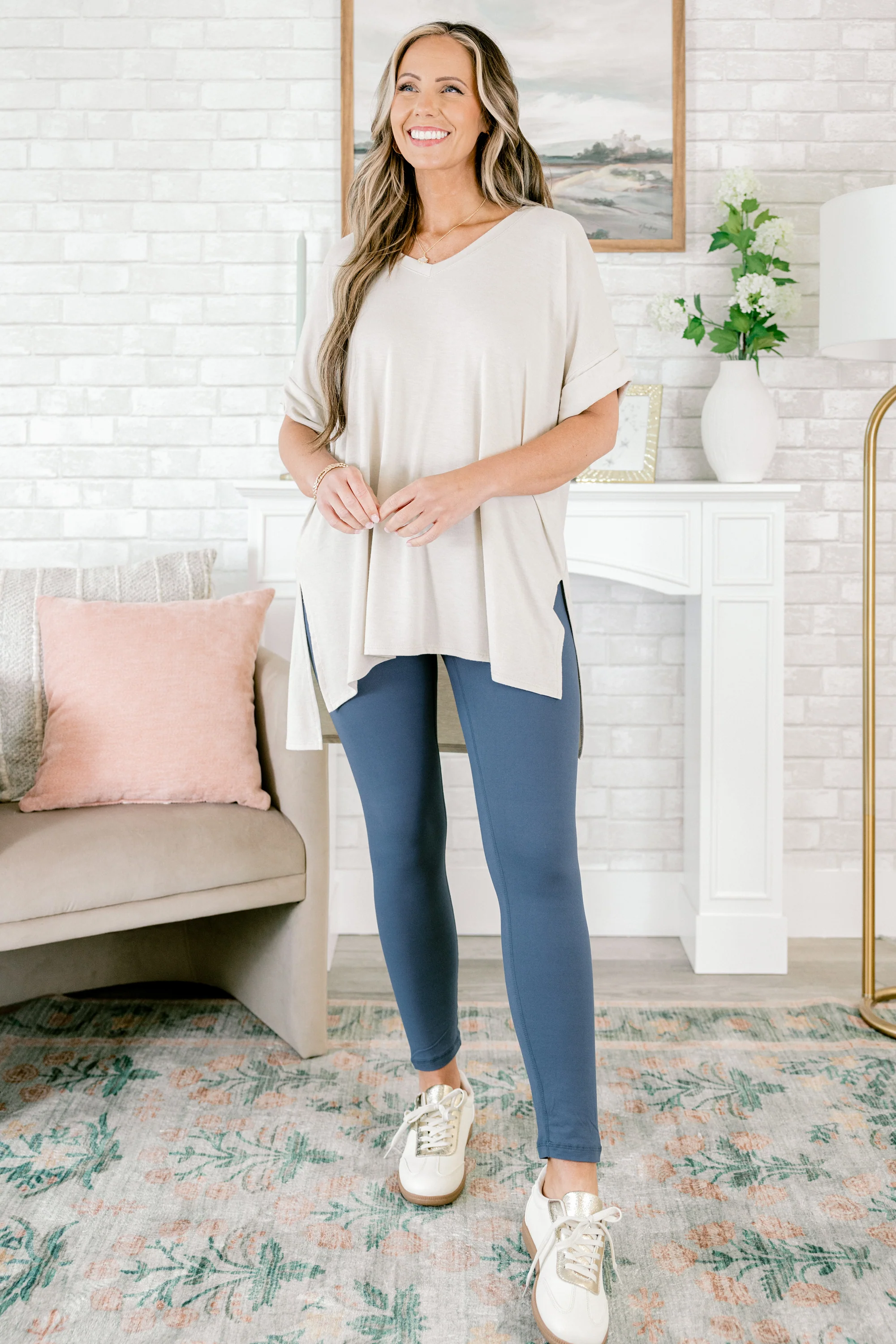 Be Someone Leggings, Code Blue - Giverhouse