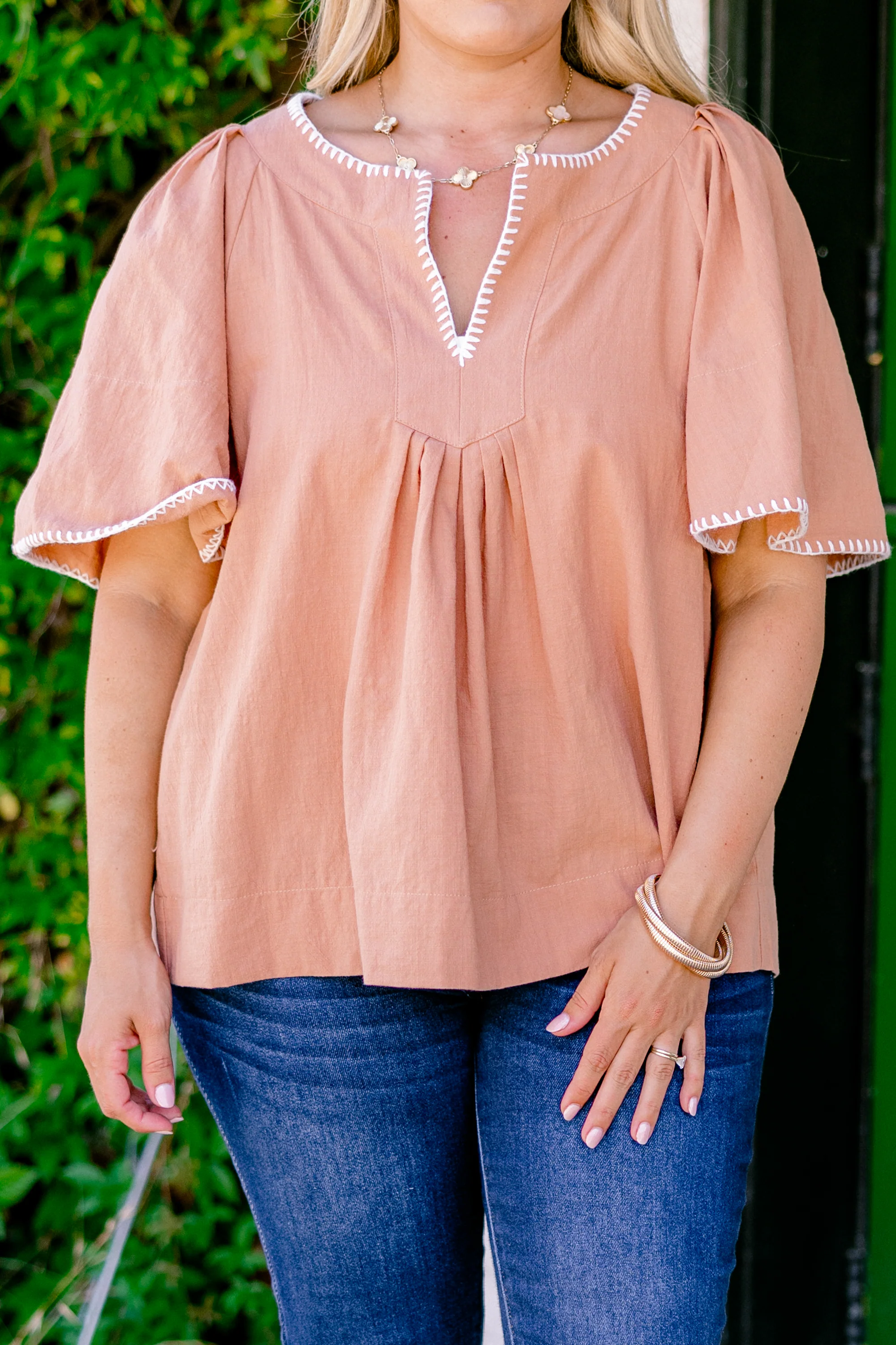 Nautical Breeze Top, Brown - Giverhouse