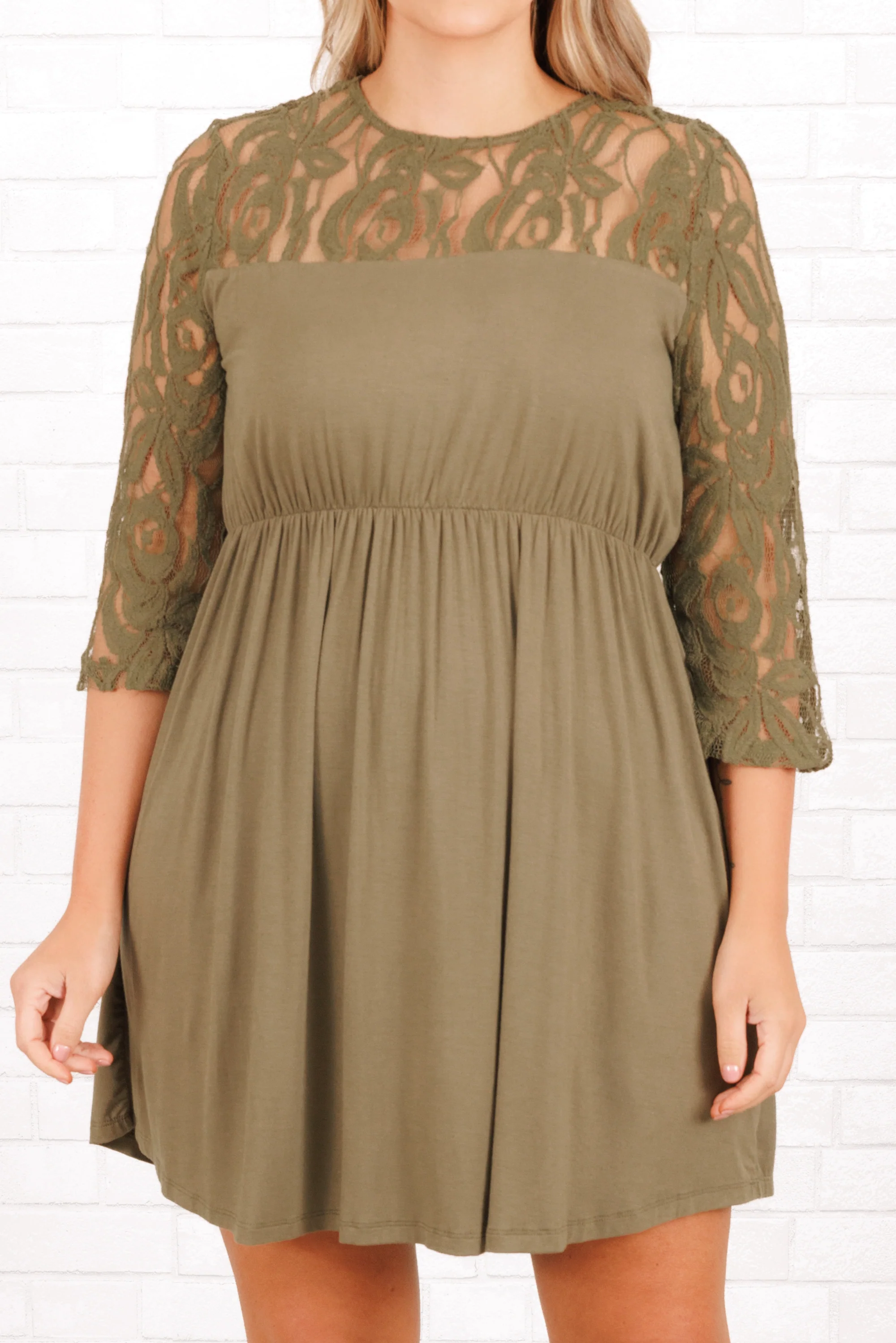 Weekend Memories Dress, Olive - Giverhouse