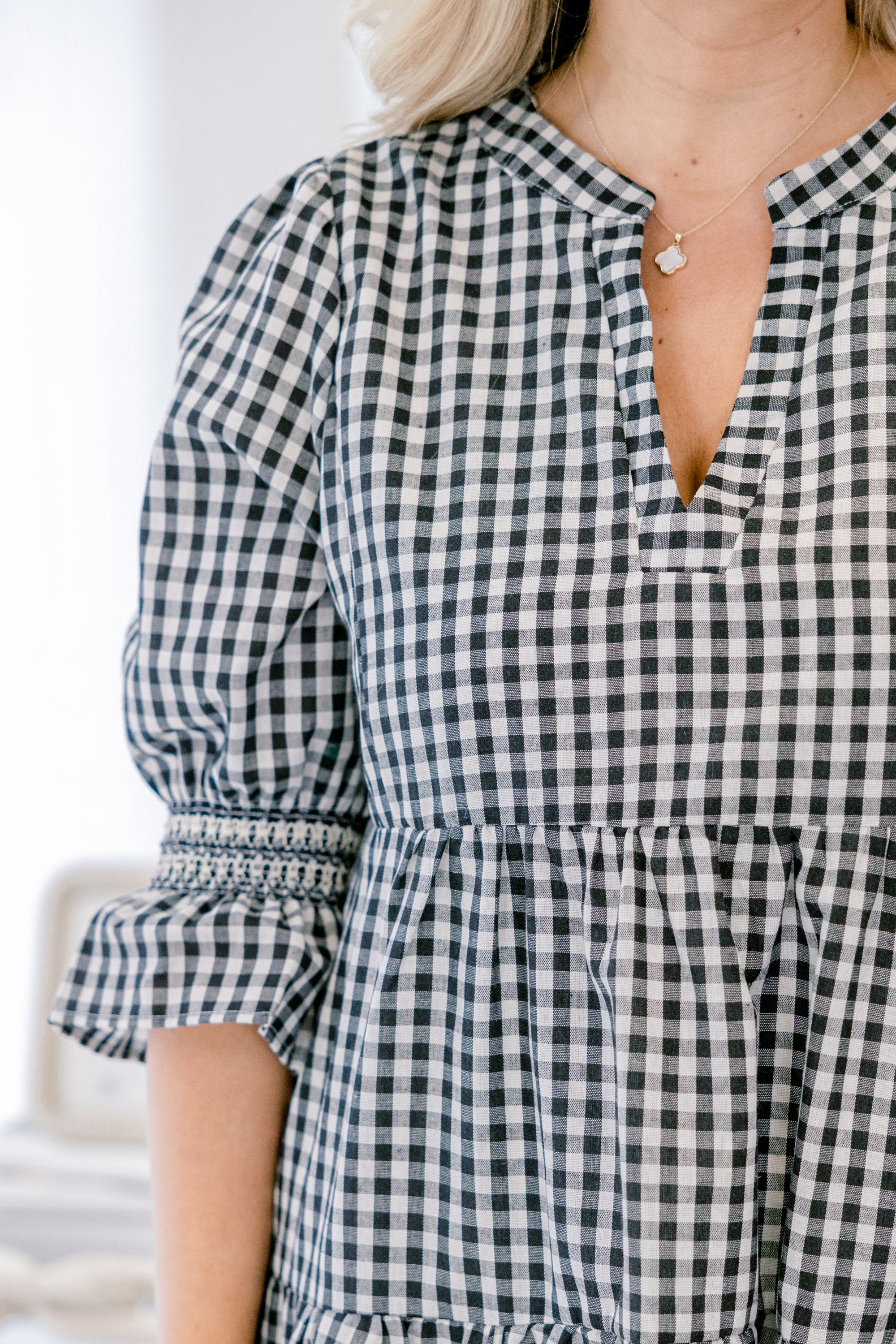 Sands Of Life Dress, Black Gingham - Giverhouse