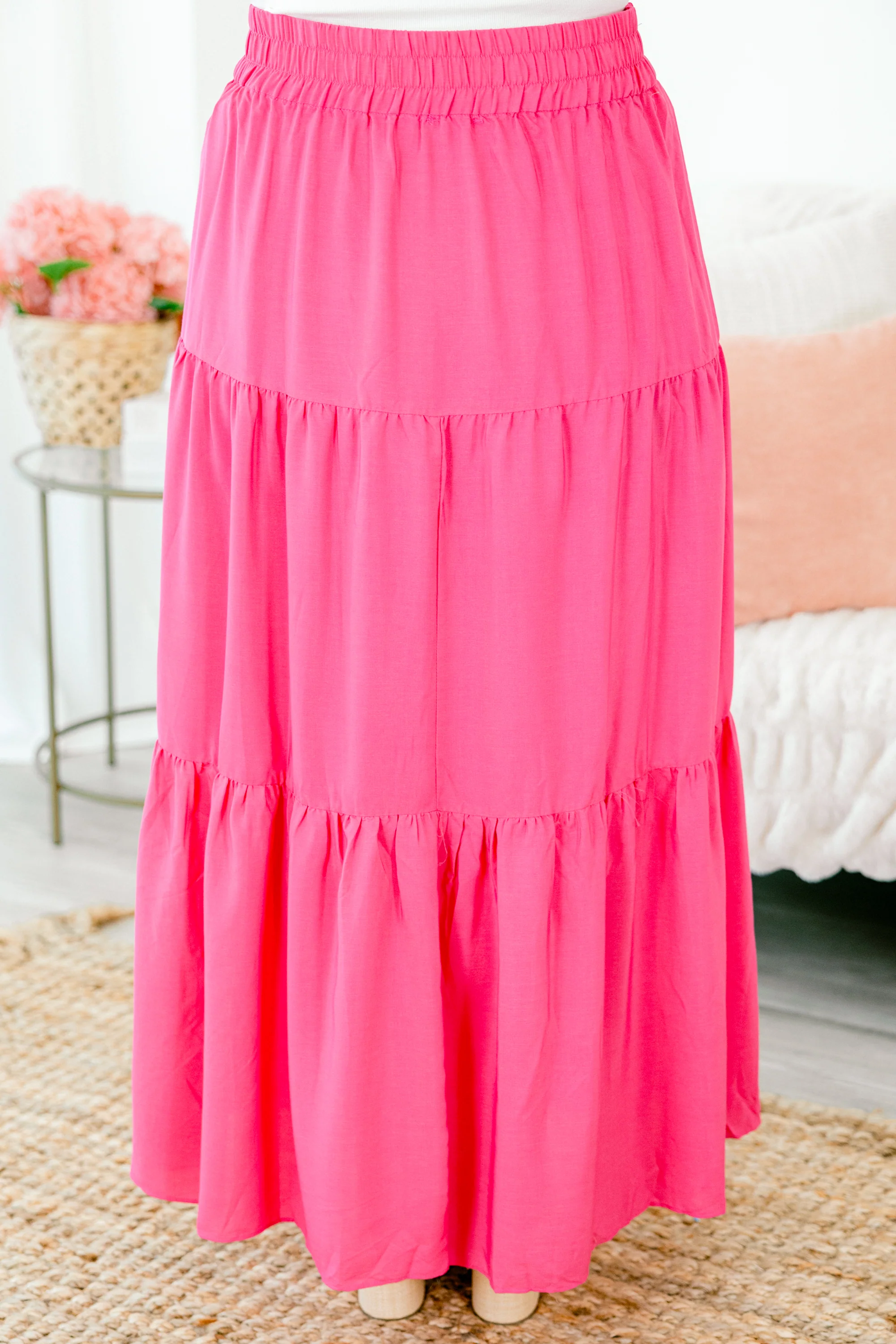 You're Glowing Maxi Skirt, Hot Pink - Giverhouse