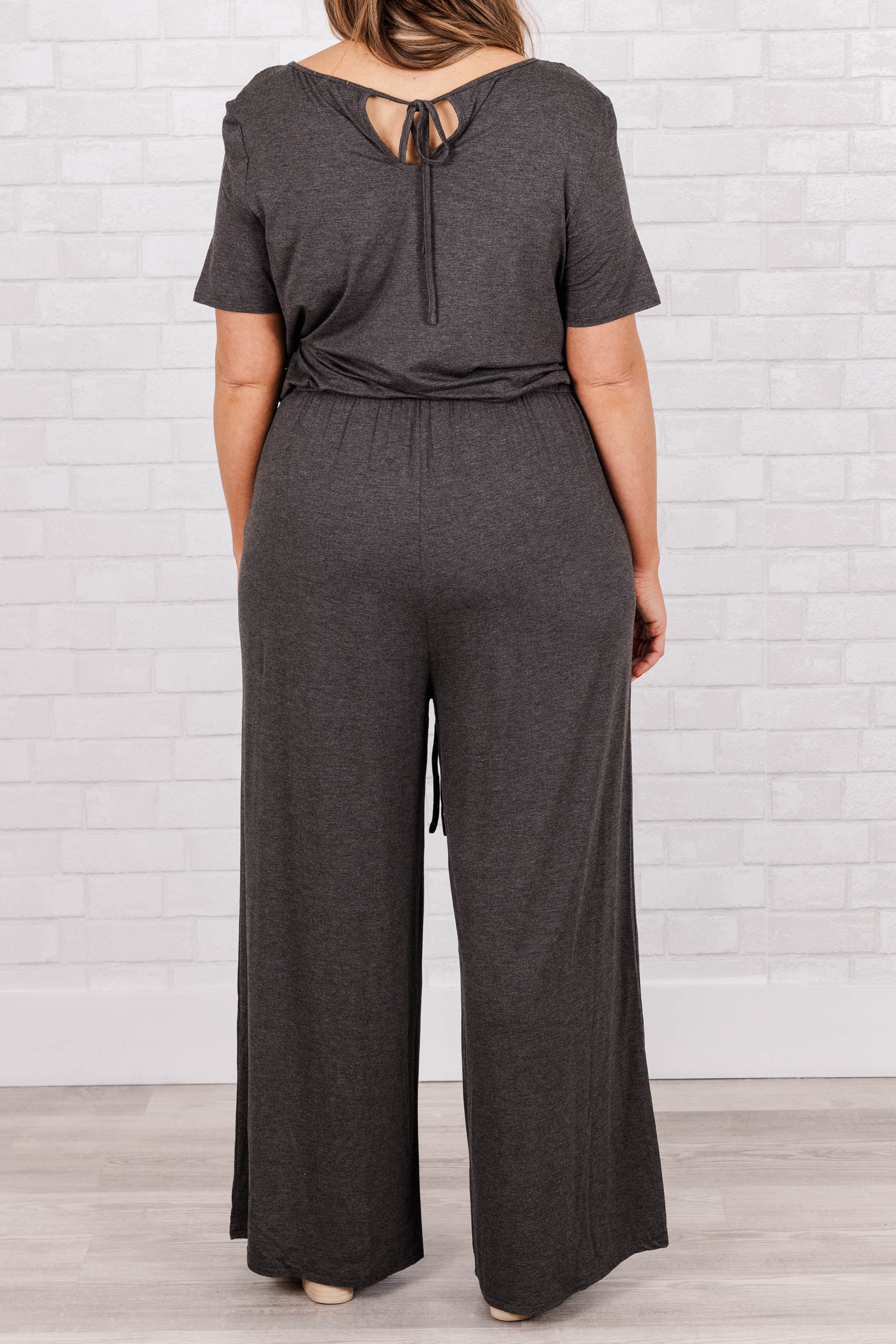 Louder Than Words Jumpsuit, Charcoal - Giverhouse
