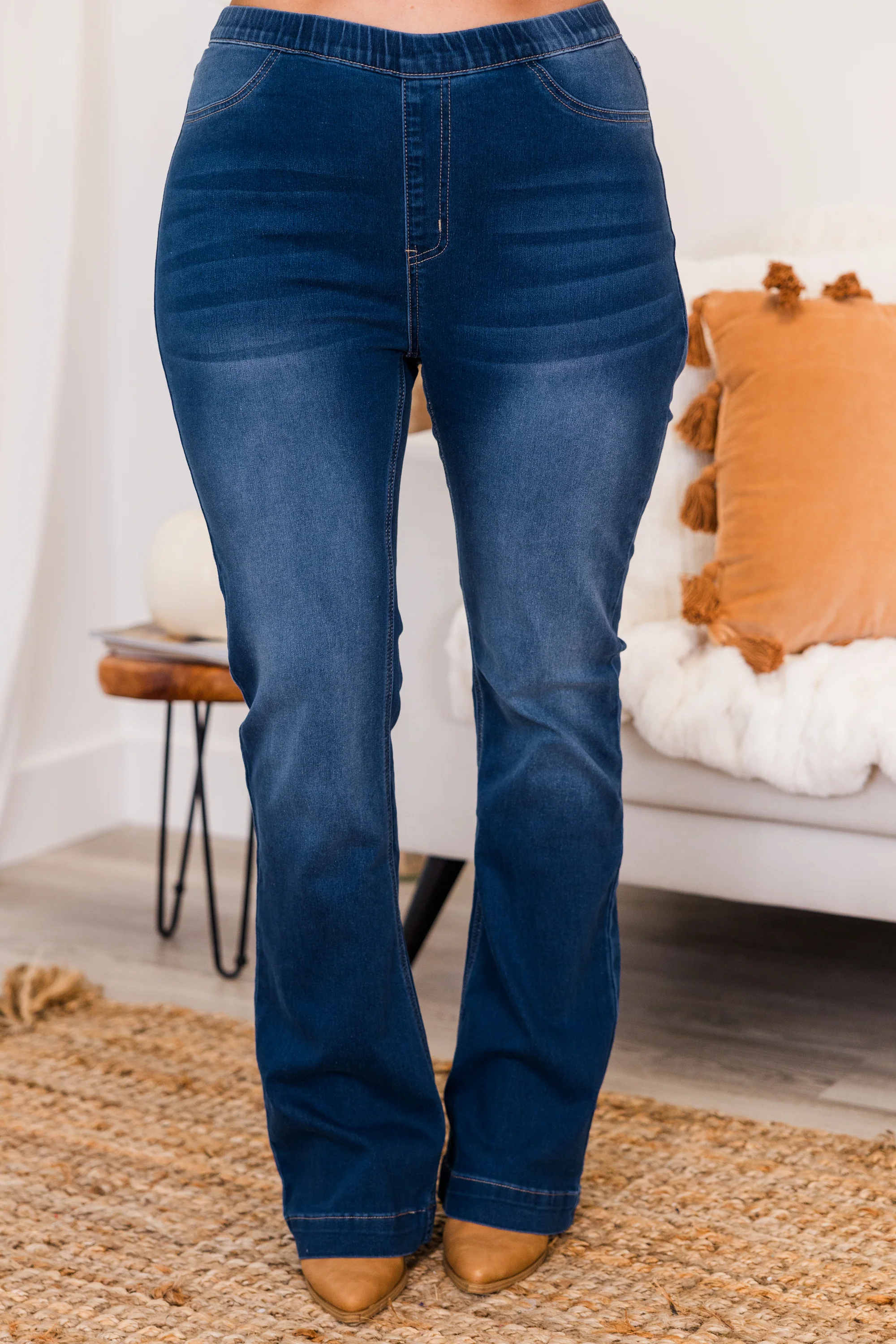 Flare For The Dramatic Jeans, Dark Denim - Giverhouse