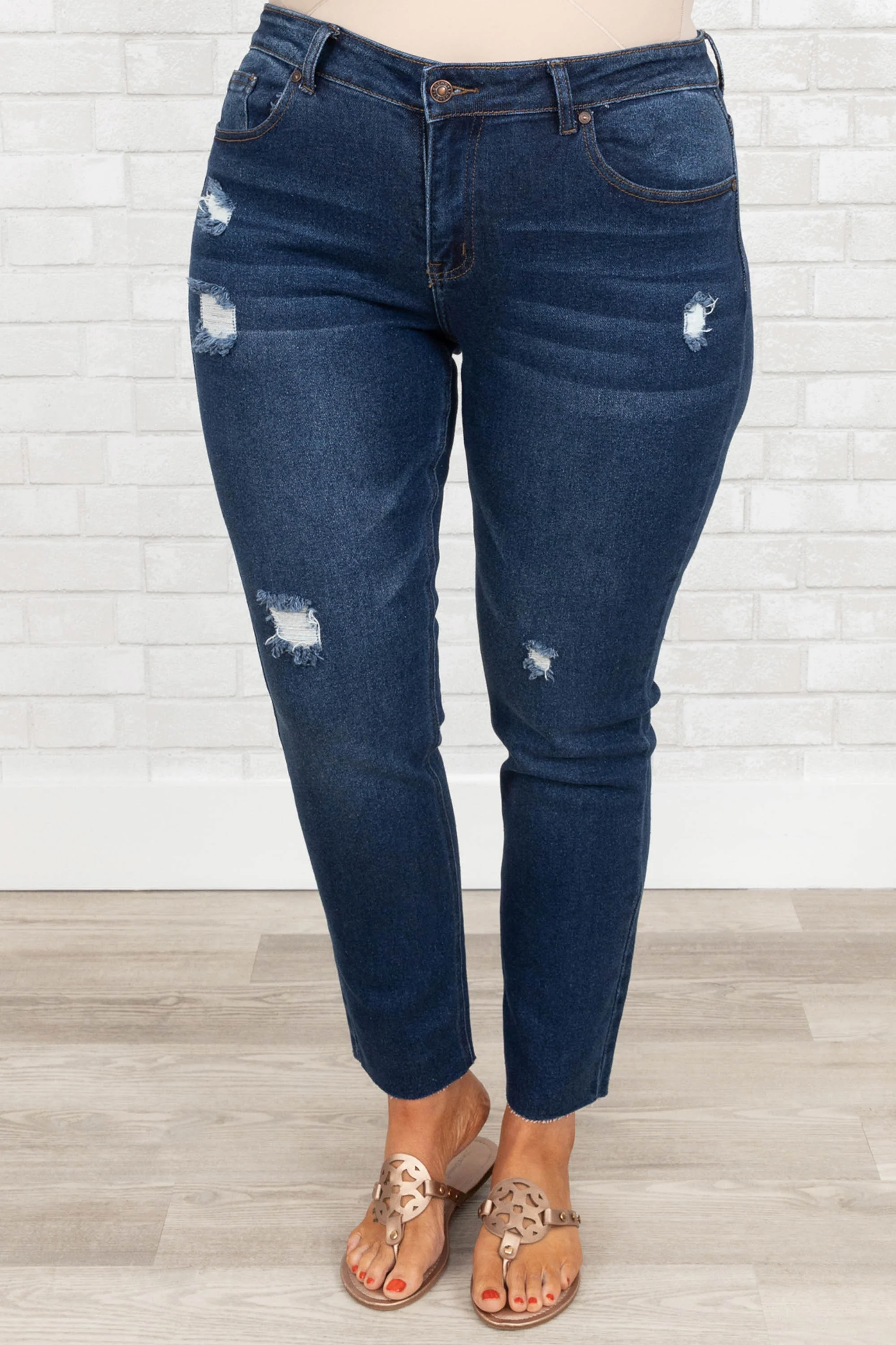 Walk That Walk Jeggings, Dark Wash - Giverhouse