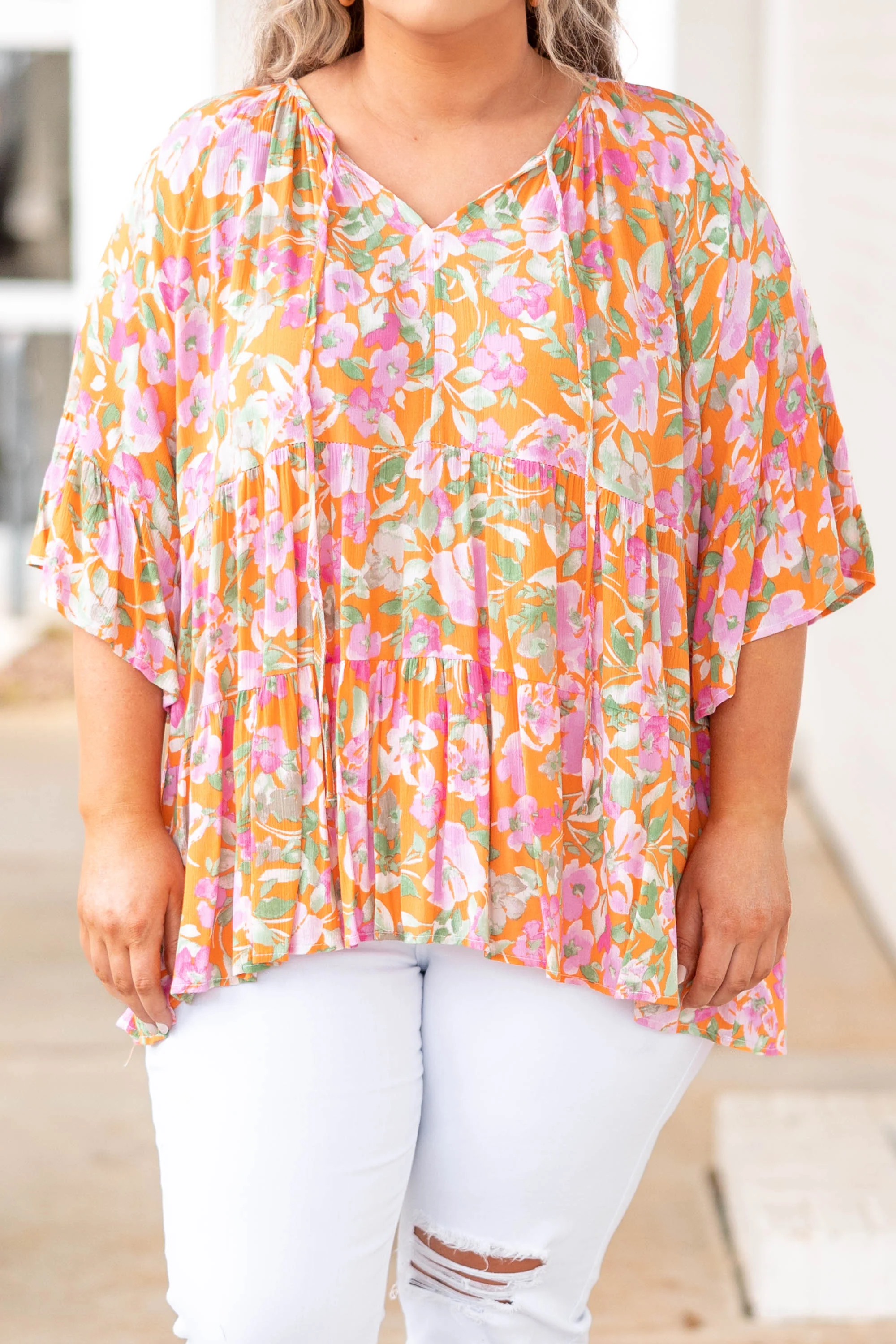 Here She Comes Top, Orange - Giverhouse