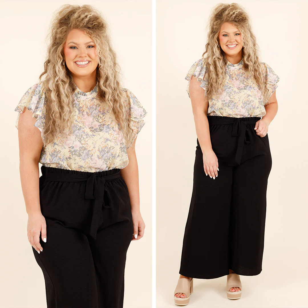 Got Trouble Top, Yellow - Giverhouse