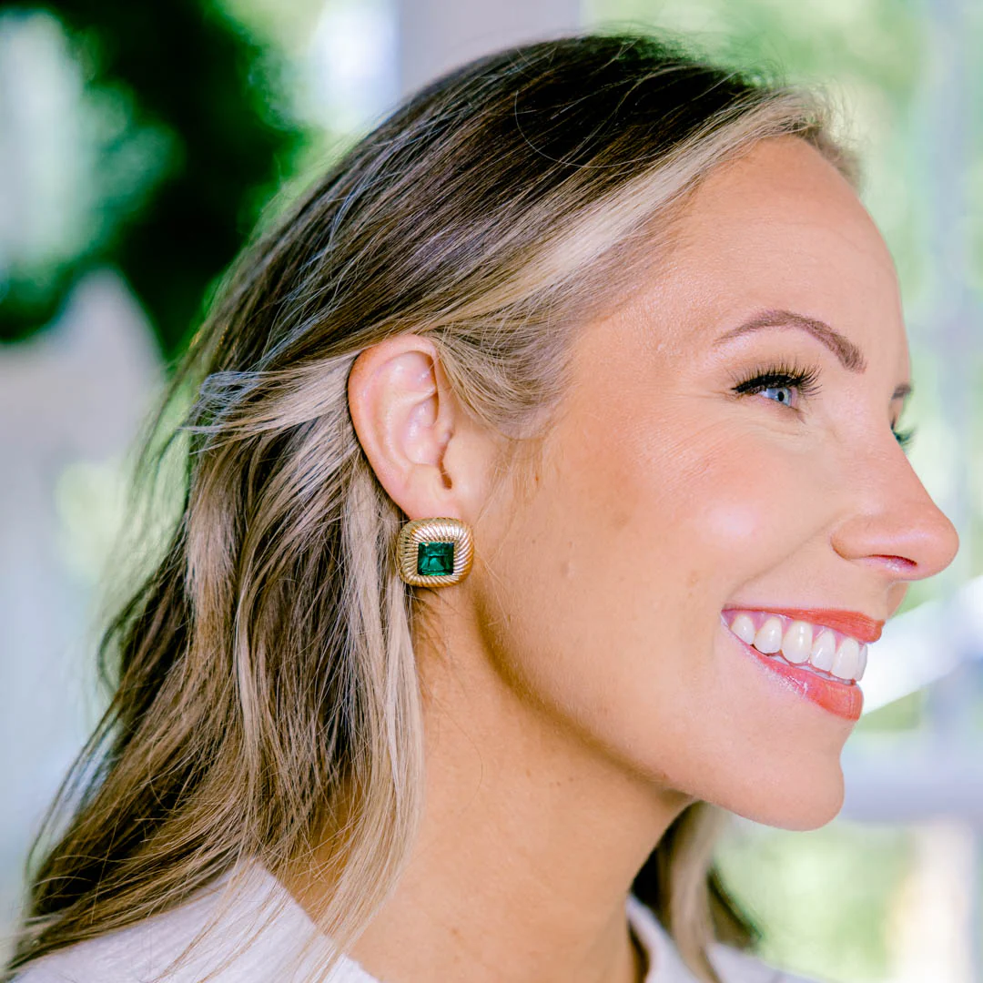 Dash Away Earrings, Green - Giverhouse