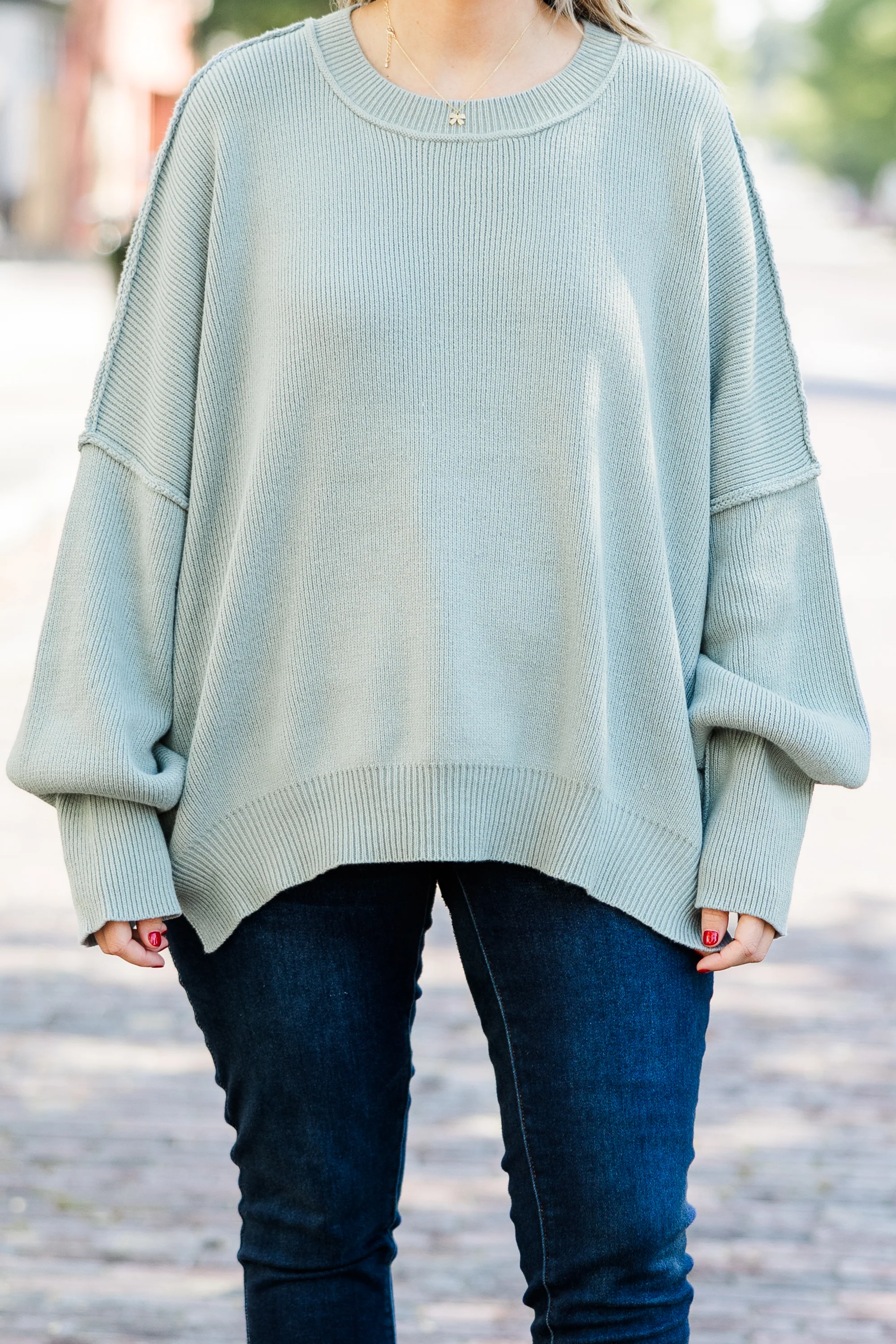 Magically Perfect Sweater, Sage - Giverhouse