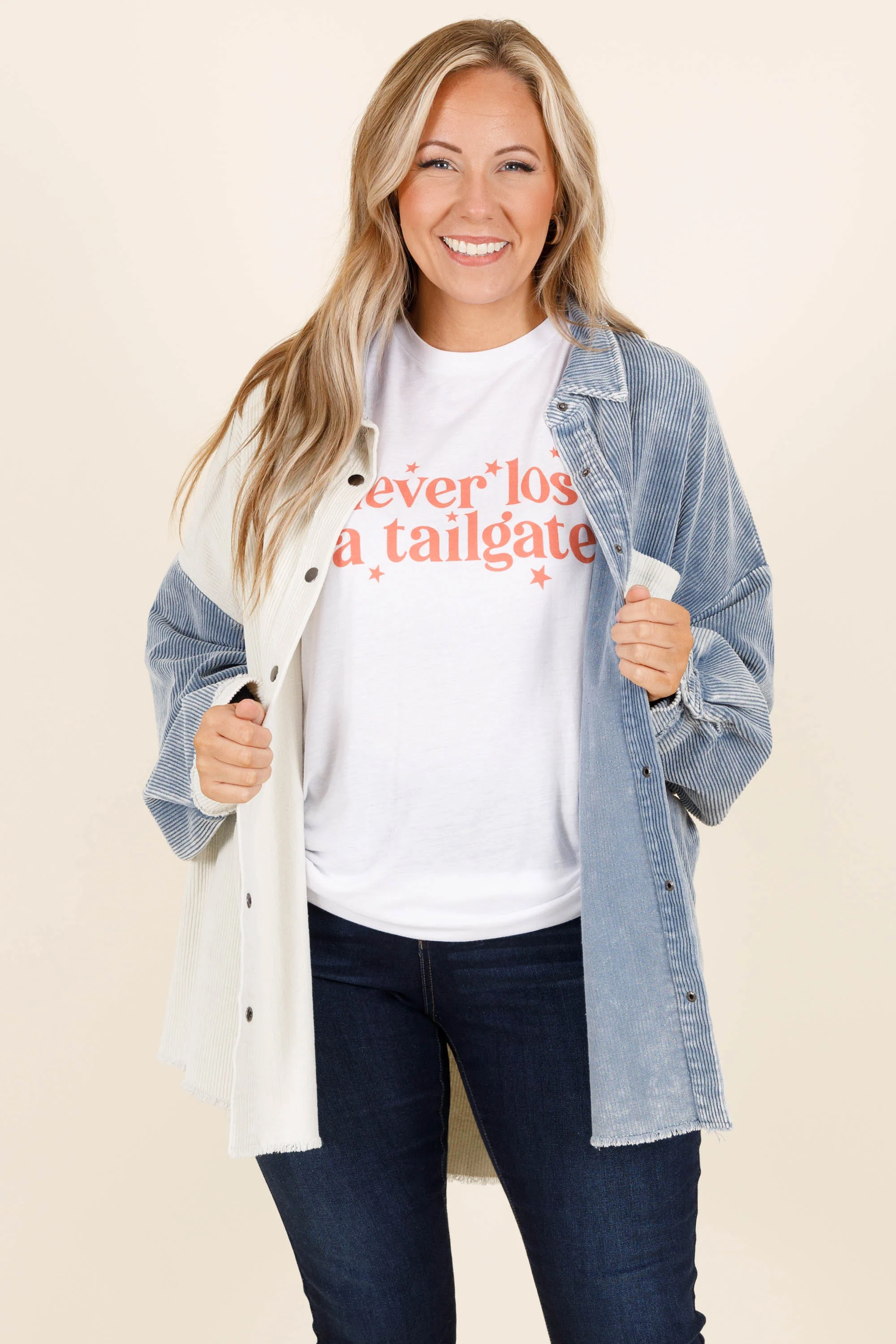 Never Lost A Tailgate Tee, White - Giverhouse
