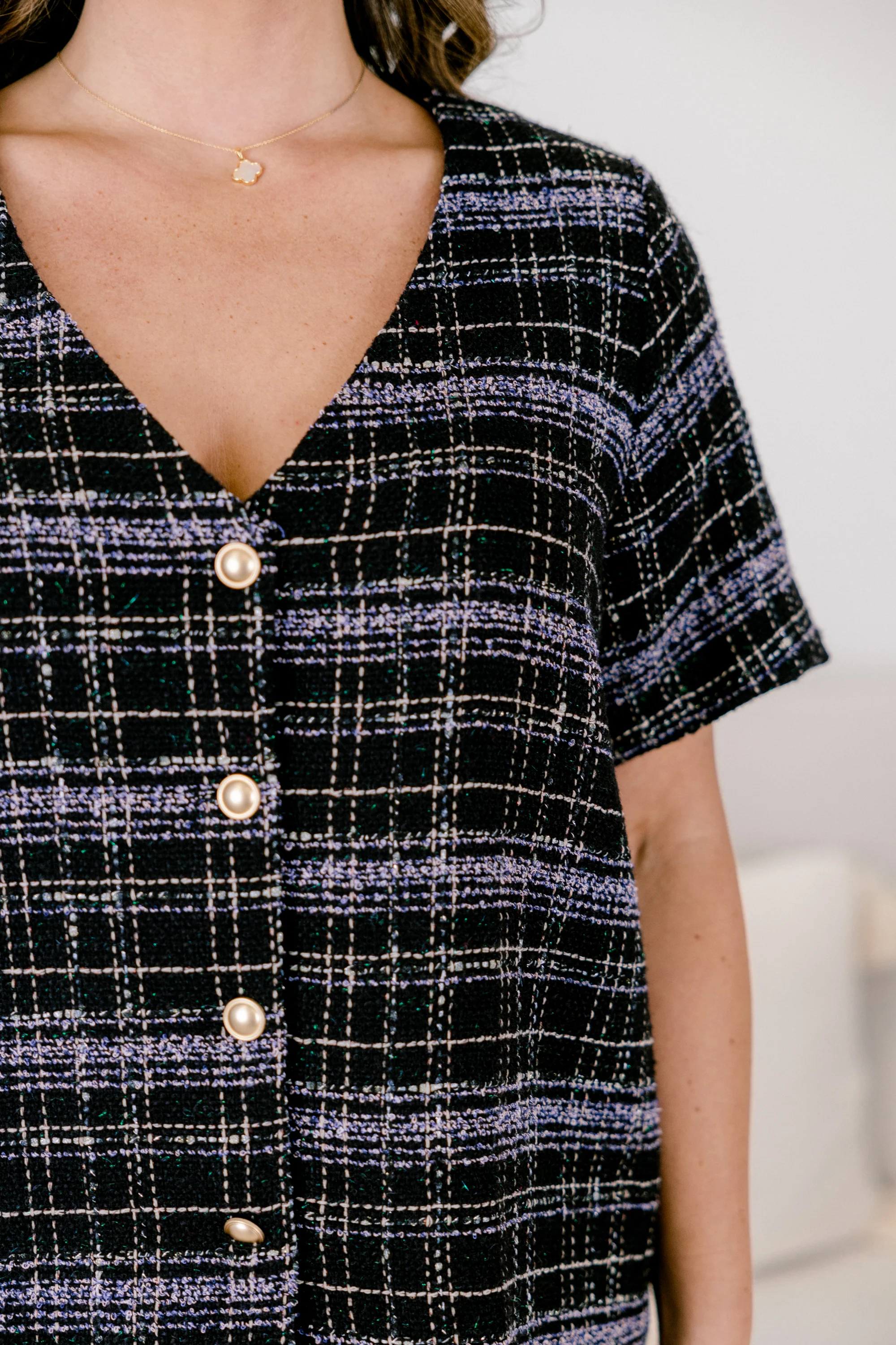 Keeping A Promise Top, Black Plaid - Giverhouse