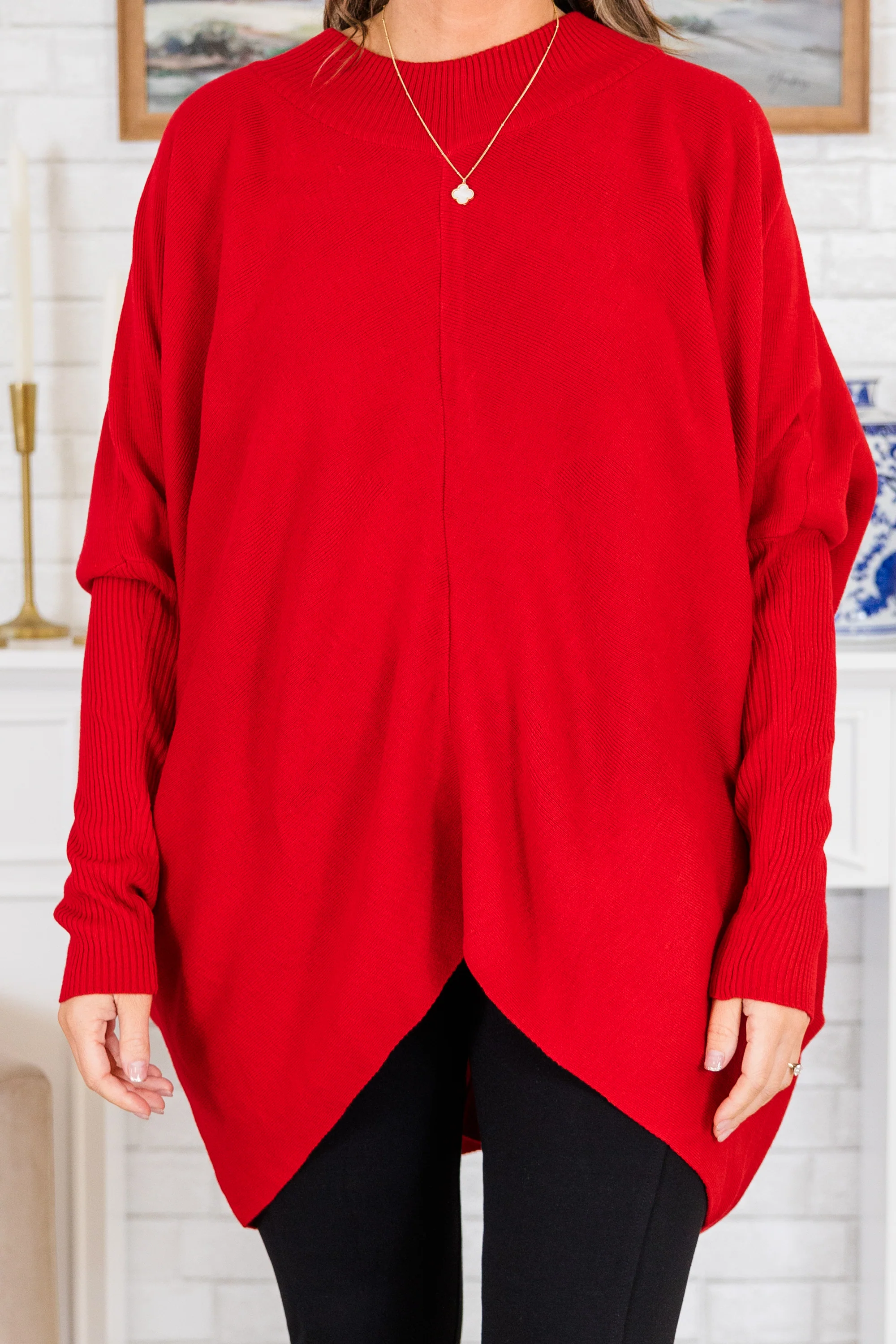 Thinking Of Us Tunic, Red - Giverhouse