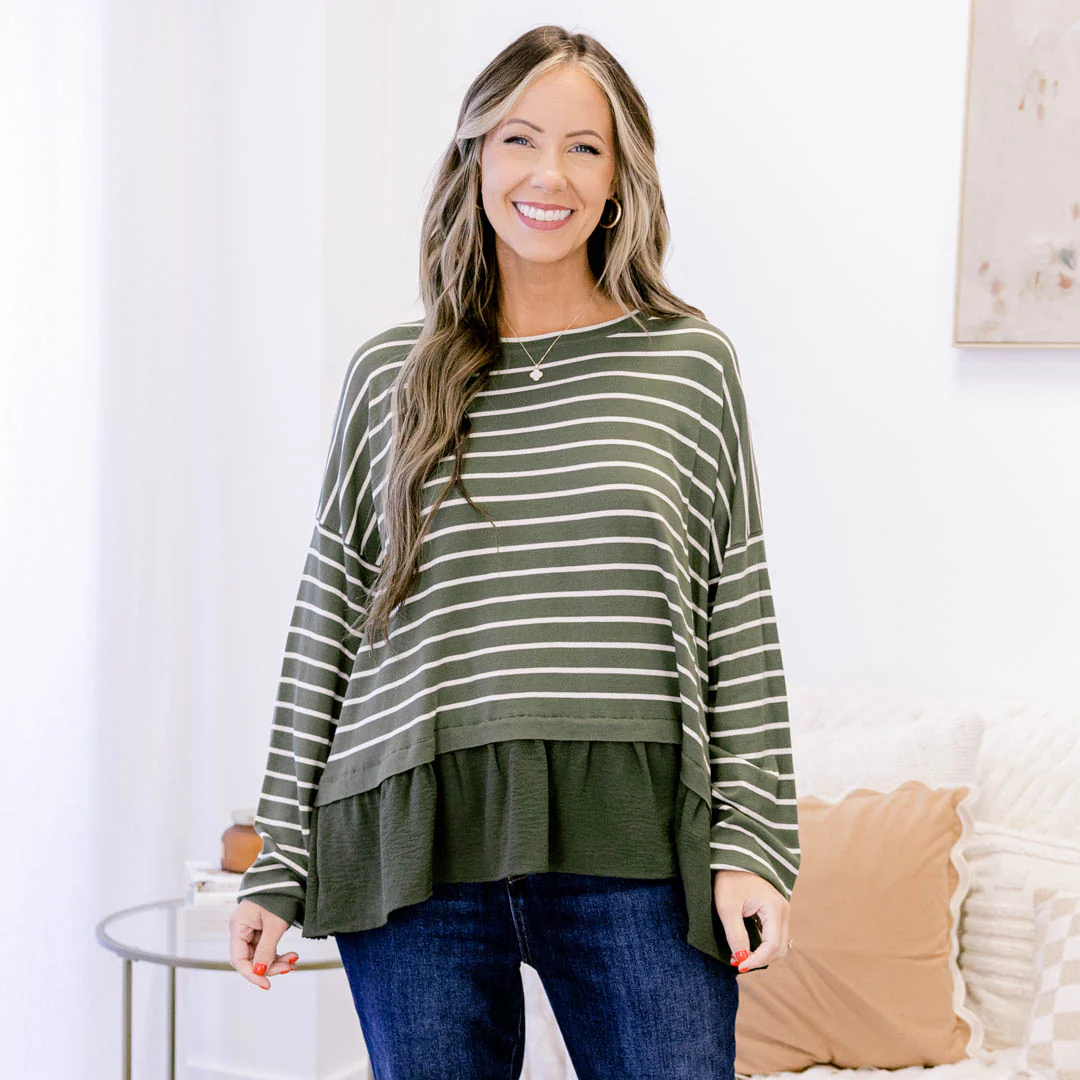 Hard At Work Top, Olive - Giverhouse