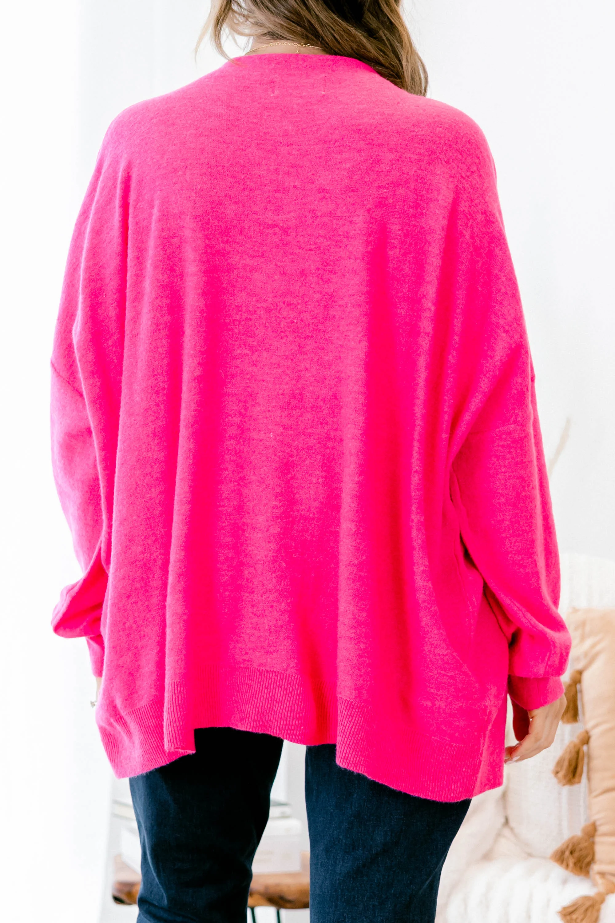 On My Own Sweater, Fuchsia - Giverhouse