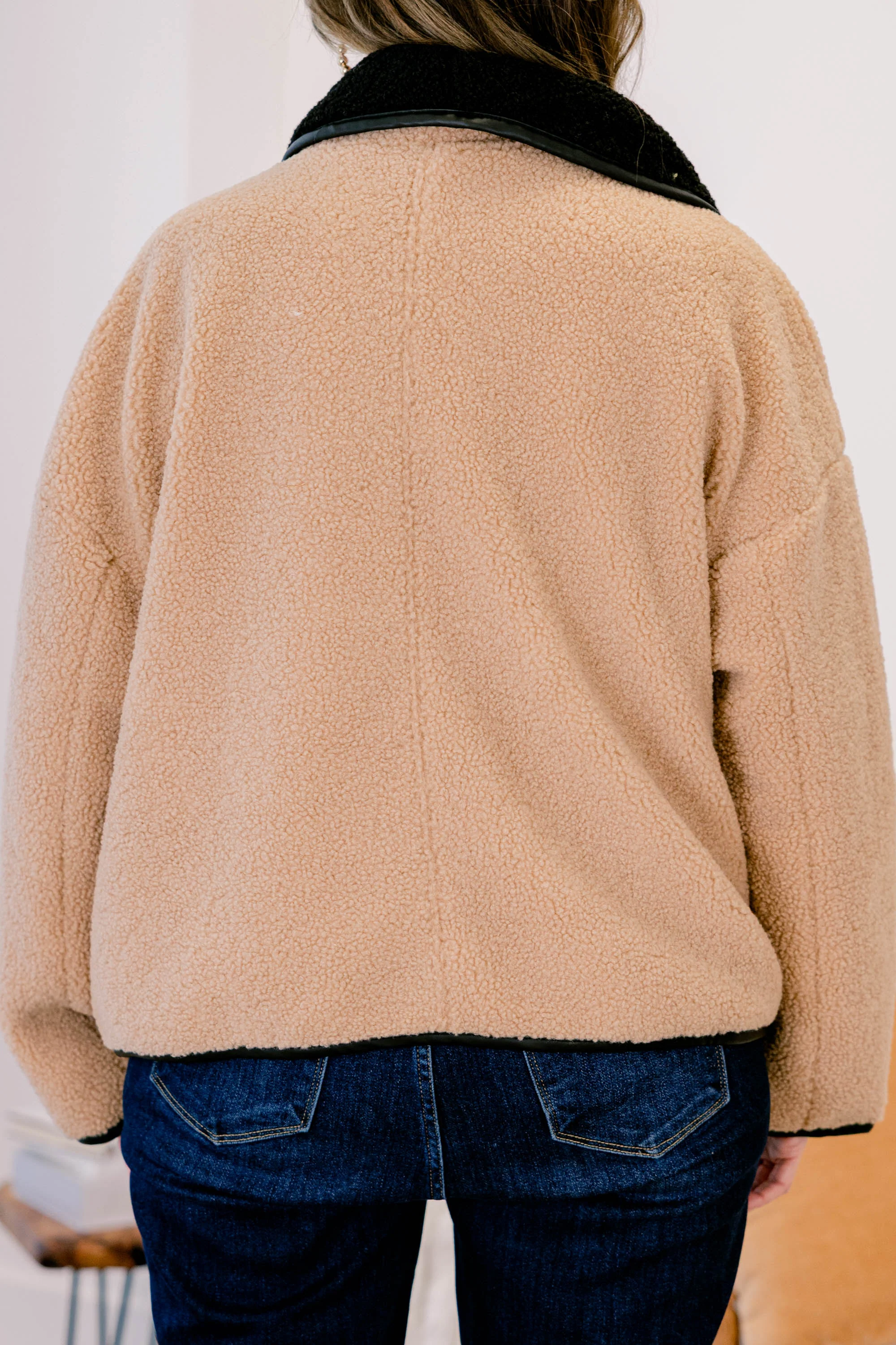 Keep It Casual Jacket, Camel/Black - Giverhouse