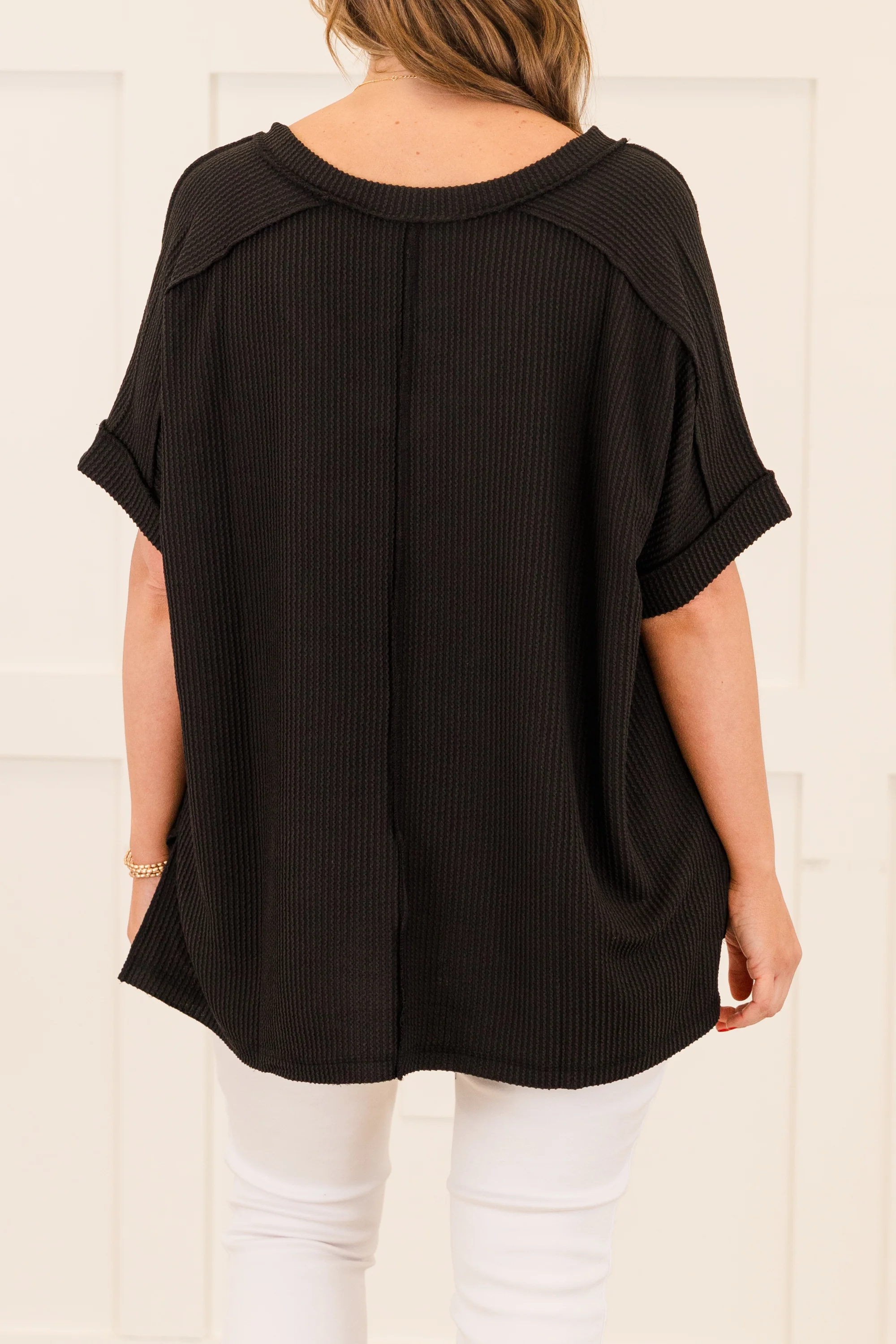 Knit Me Up Top, Black - Giverhouse