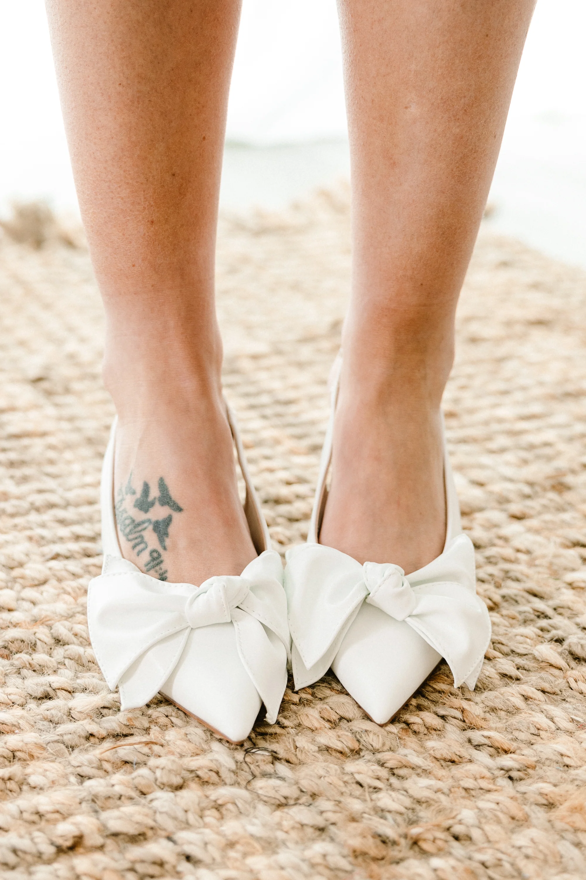 A Perfect Match Kitten Heels, White - Giverhouse