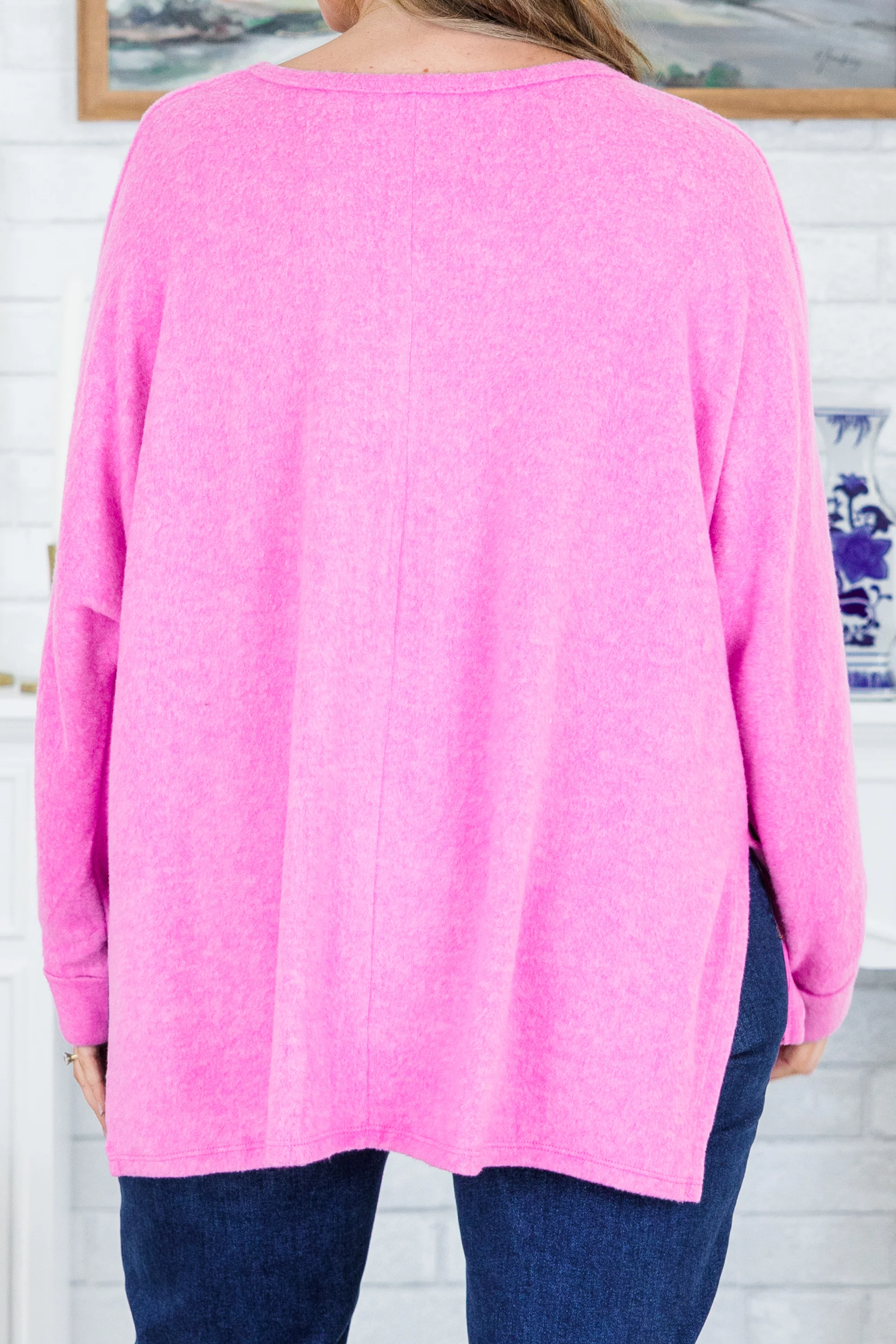 Let's Chill Sweater, Bright Mauve - Giverhouse