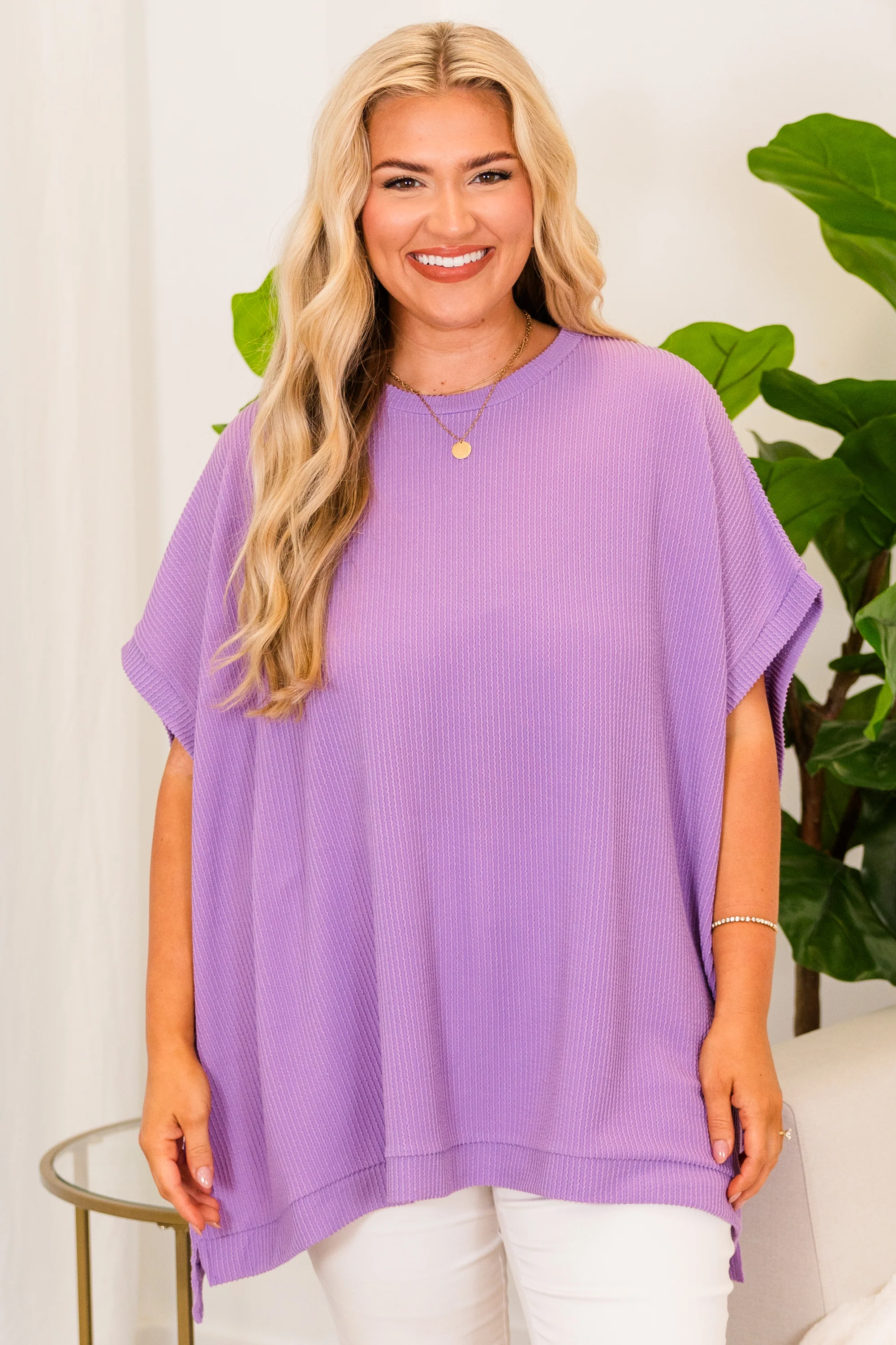 All About Knits Top, Purple - Giverhouse