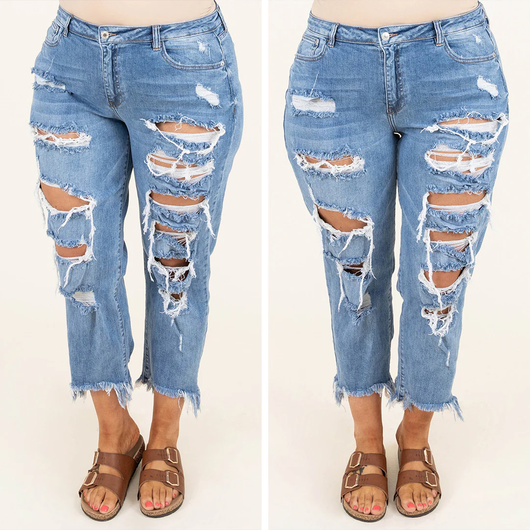 Do It Girlfriend Jeans, Medium Wash - Giverhouse