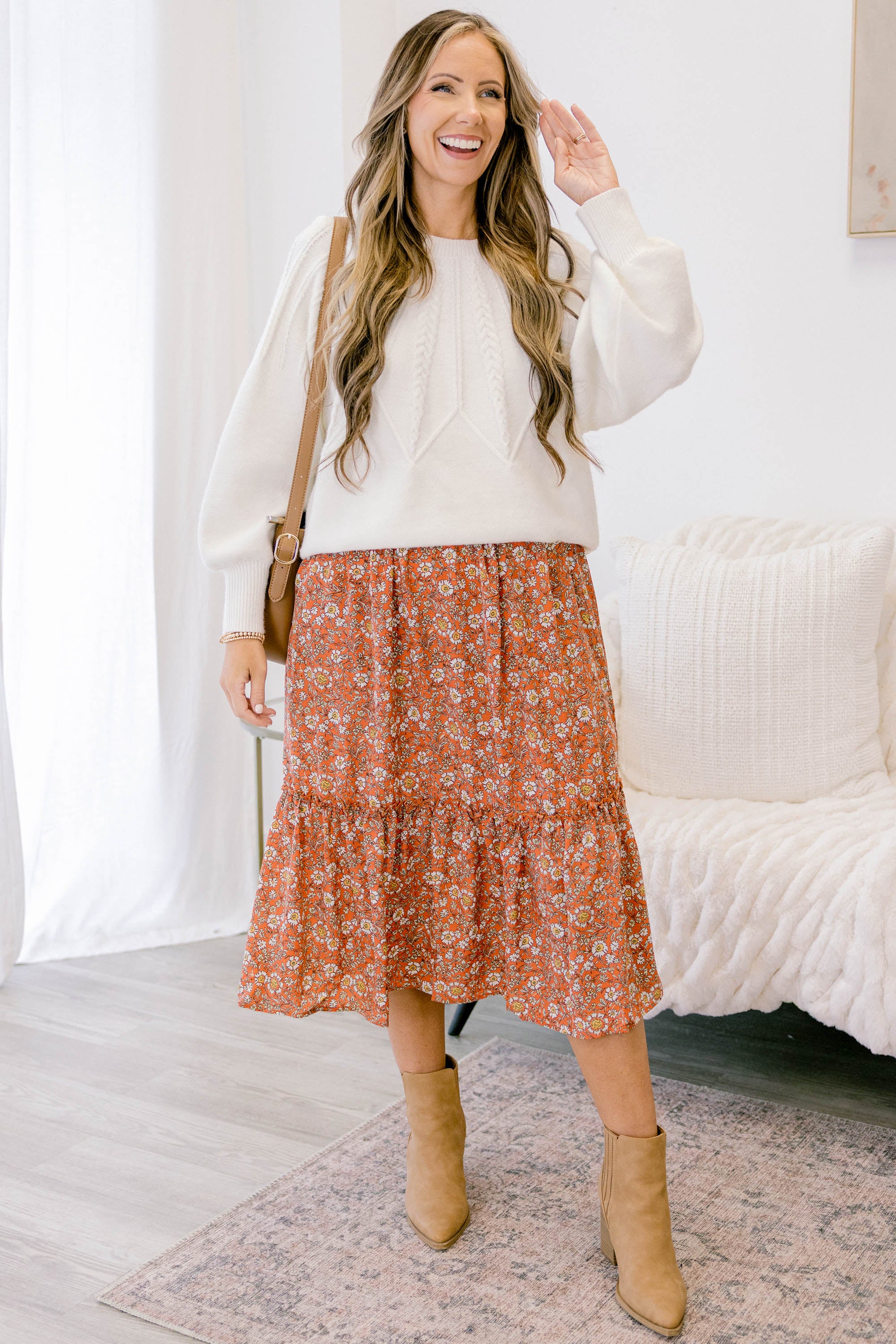 All Set To Go Skirt, Coral - Giverhouse