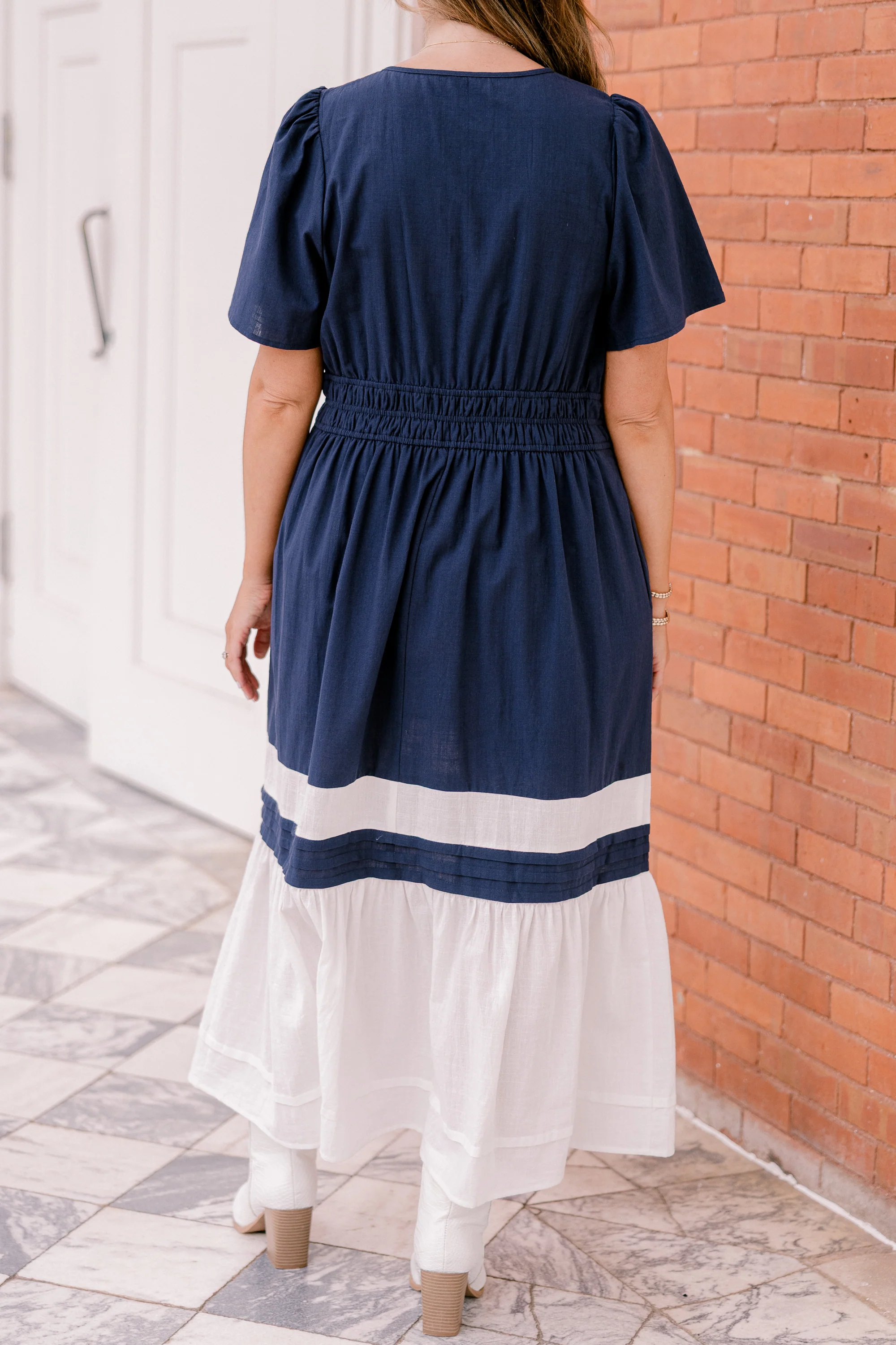 Wish Me Joy Dress, Navy - Giverhouse