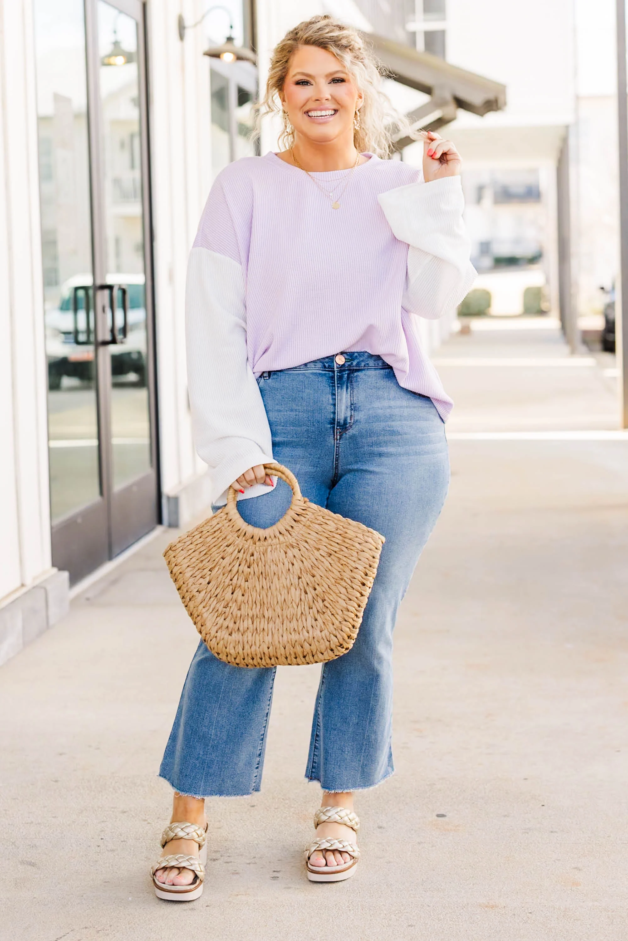 Keep Showing Up Top, Lavender-Pink - Giverhouse