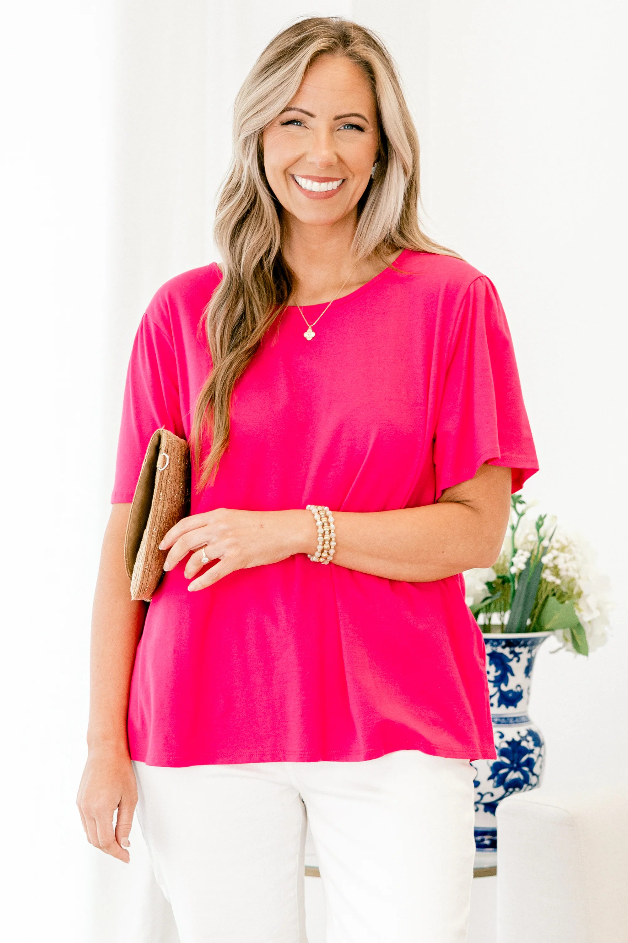 An Open Book Top, Fuchsia - Giverhouse