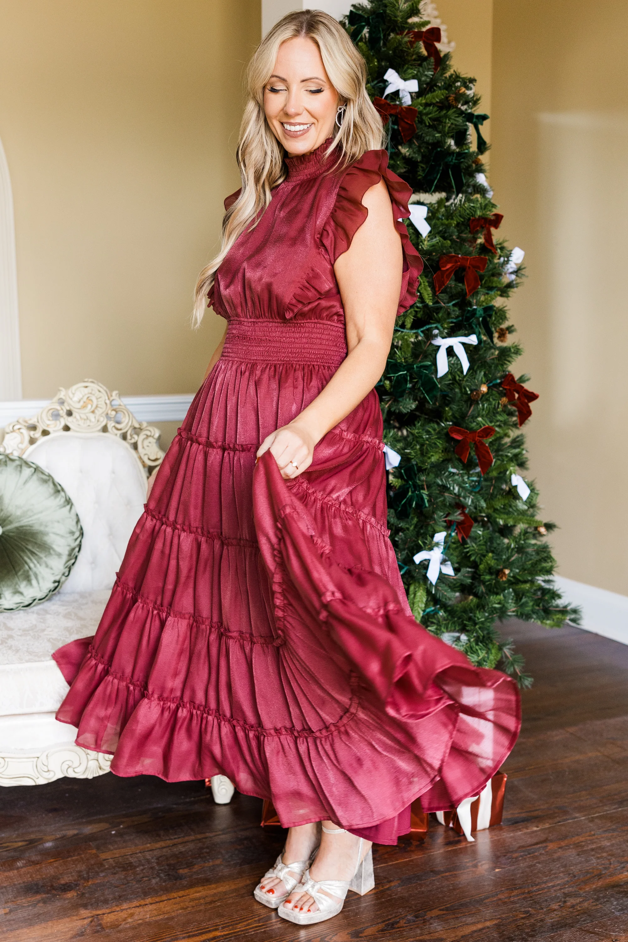 Glimmer of Glamorous Dress, Red - Giverhouse