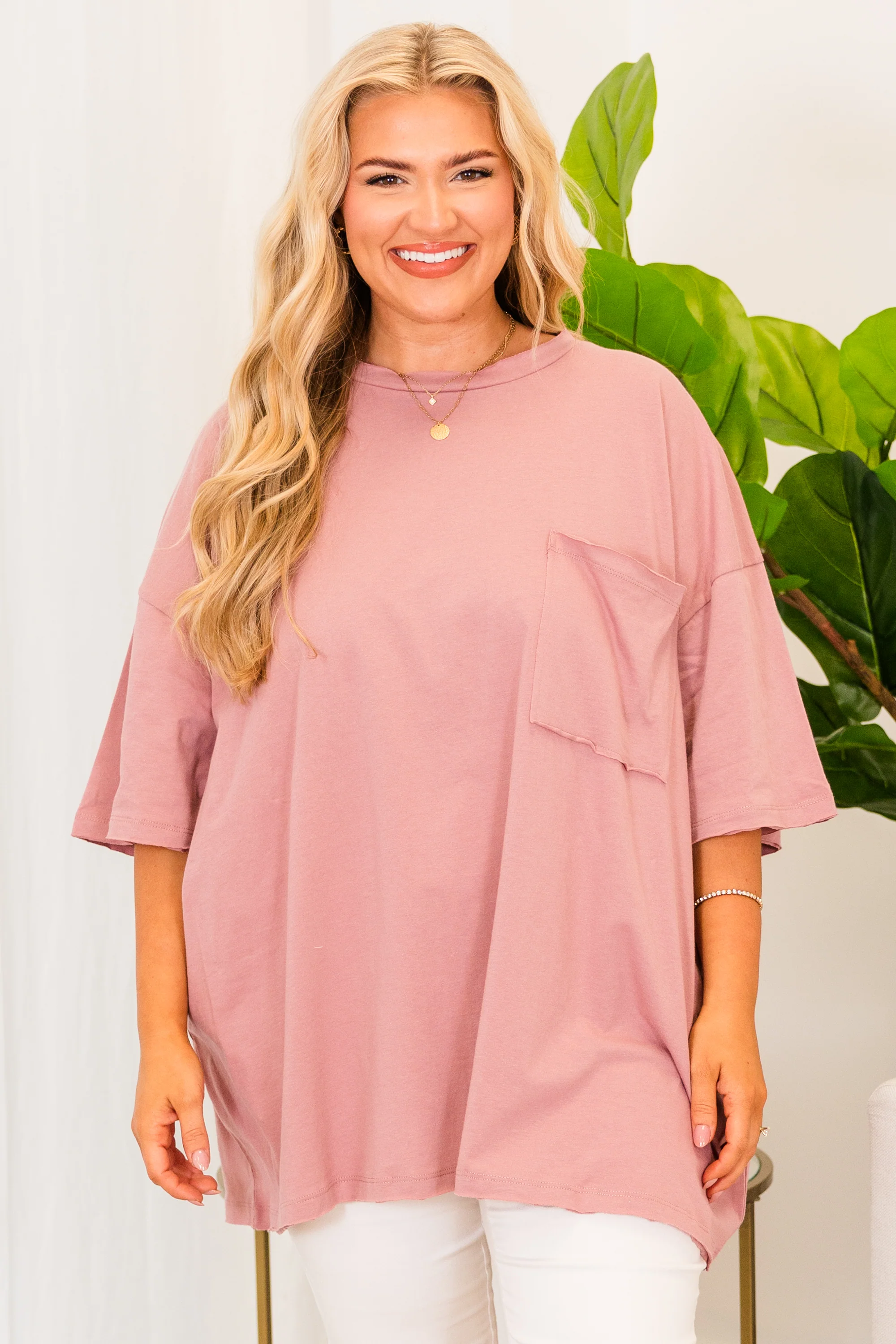 It Comes Naturally Top, Light Rose - Giverhouse