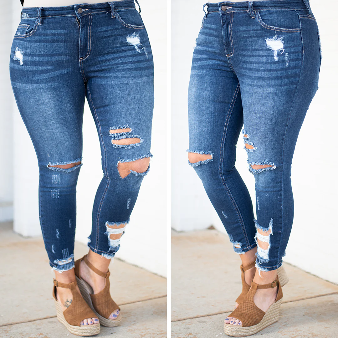 Blank Slate Skinny Jeans, Dark Wash - Giverhouse