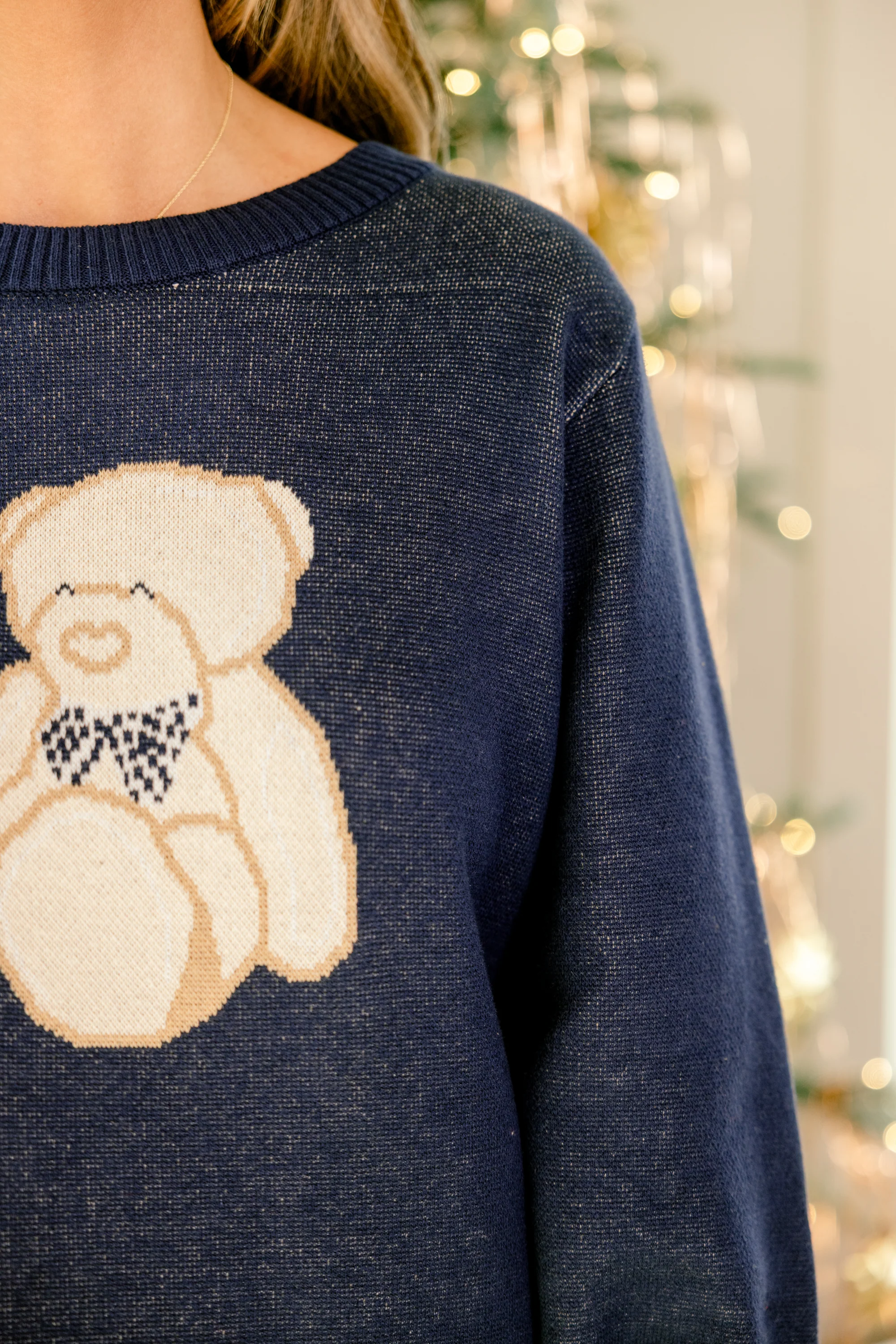 Beary Cozy Sweater, Navy - Giverhouse