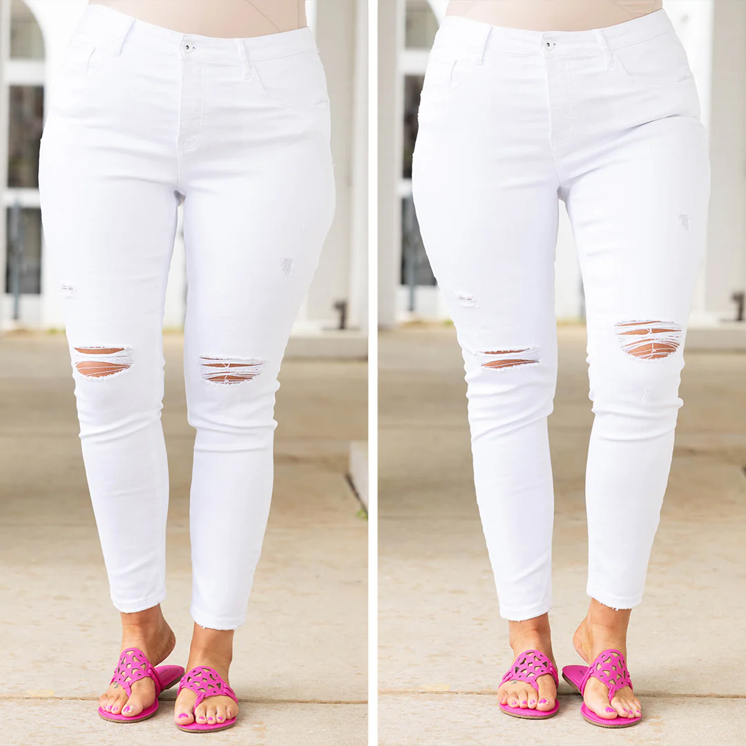 White Out Jeans, White - Giverhouse
