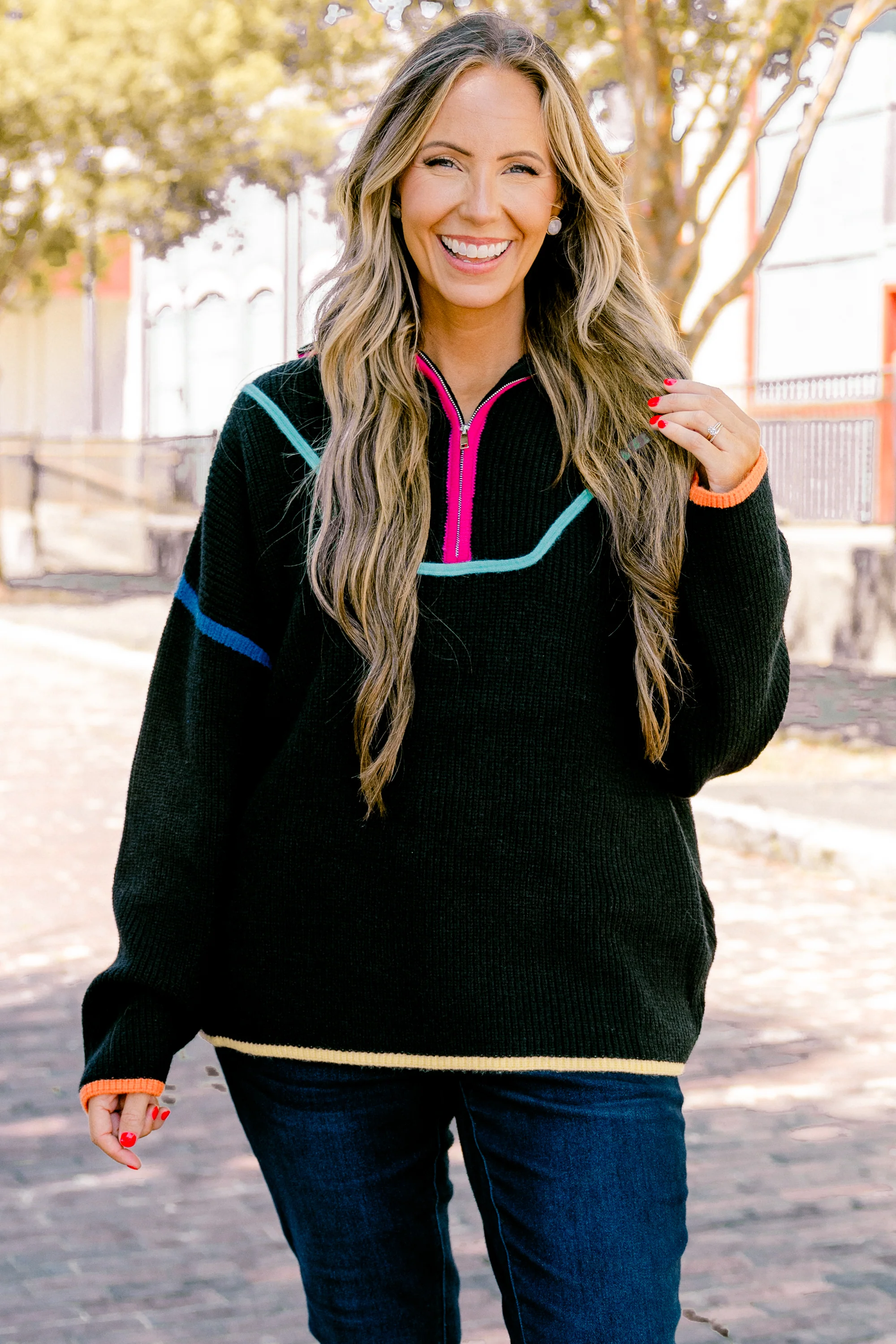 Falling For Fall Sweater, Black - Giverhouse