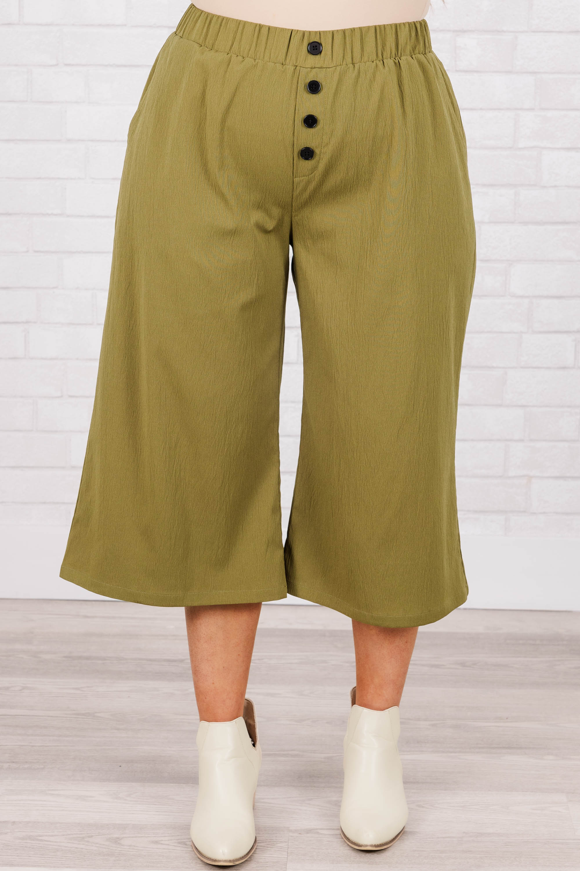Buttons and Bells Pants, Olive - Giverhouse
