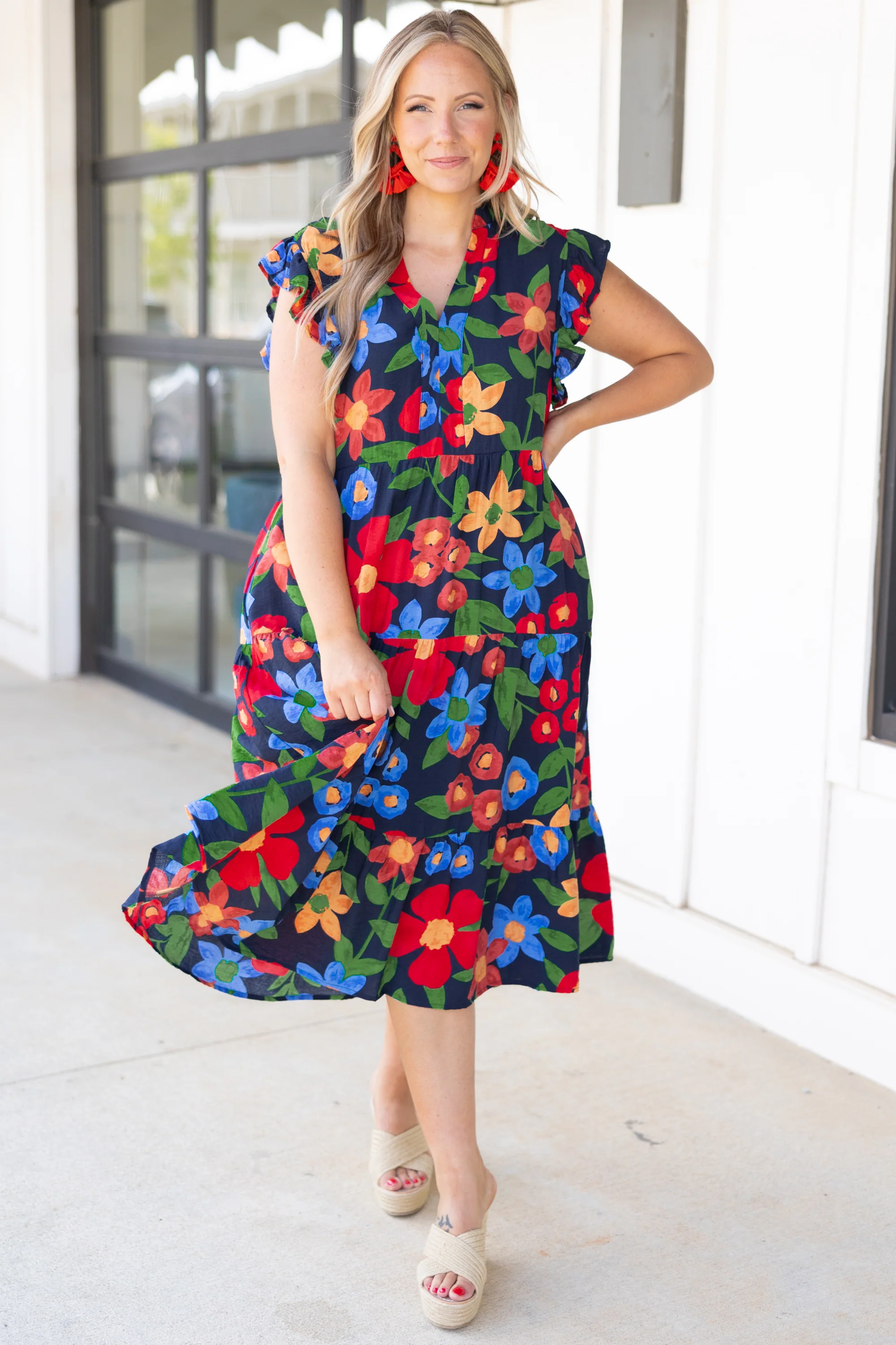Take Me To Mexico Dress, Navy - Giverhouse