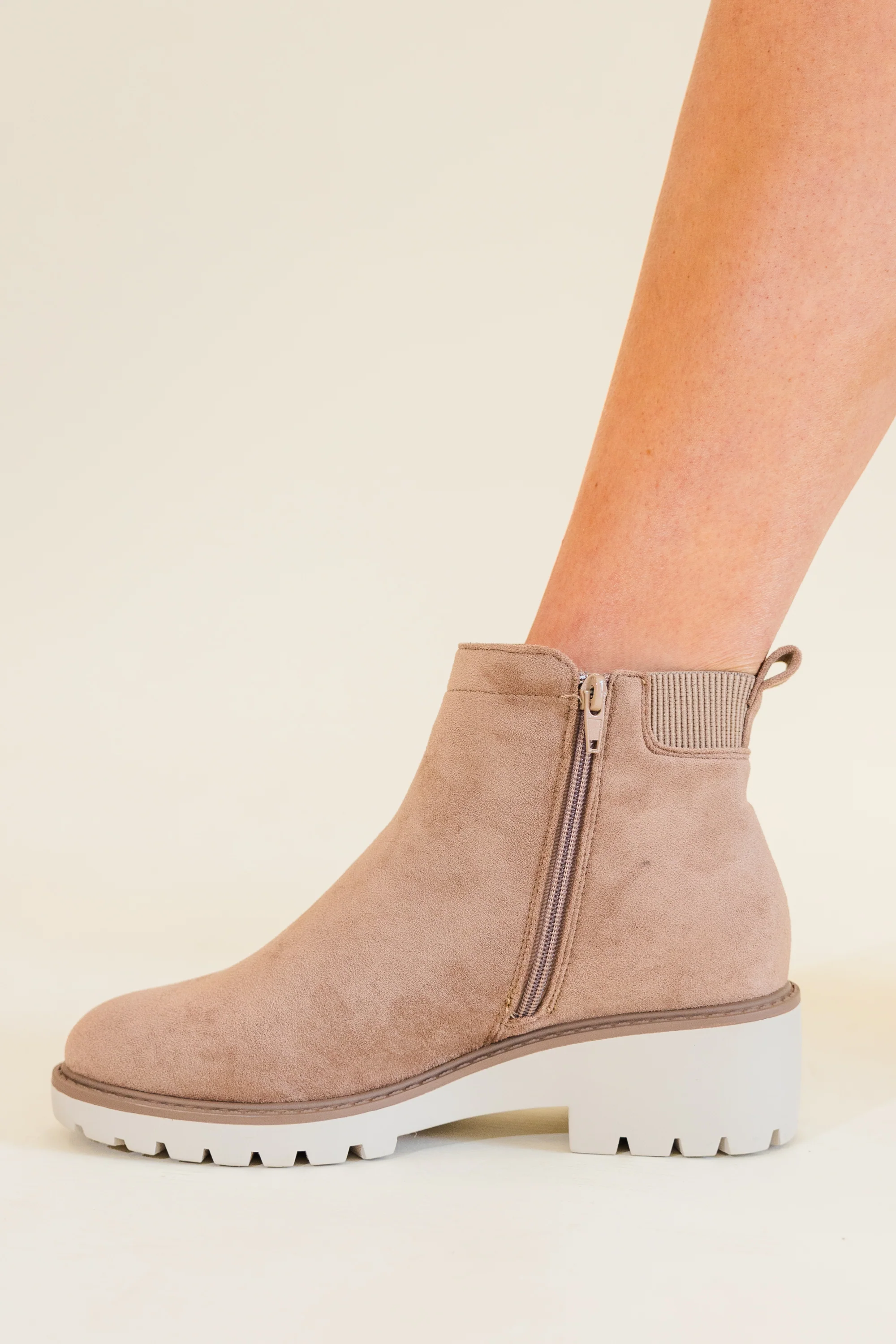 Bet Your Boots Booties, Taupe - Giverhouse
