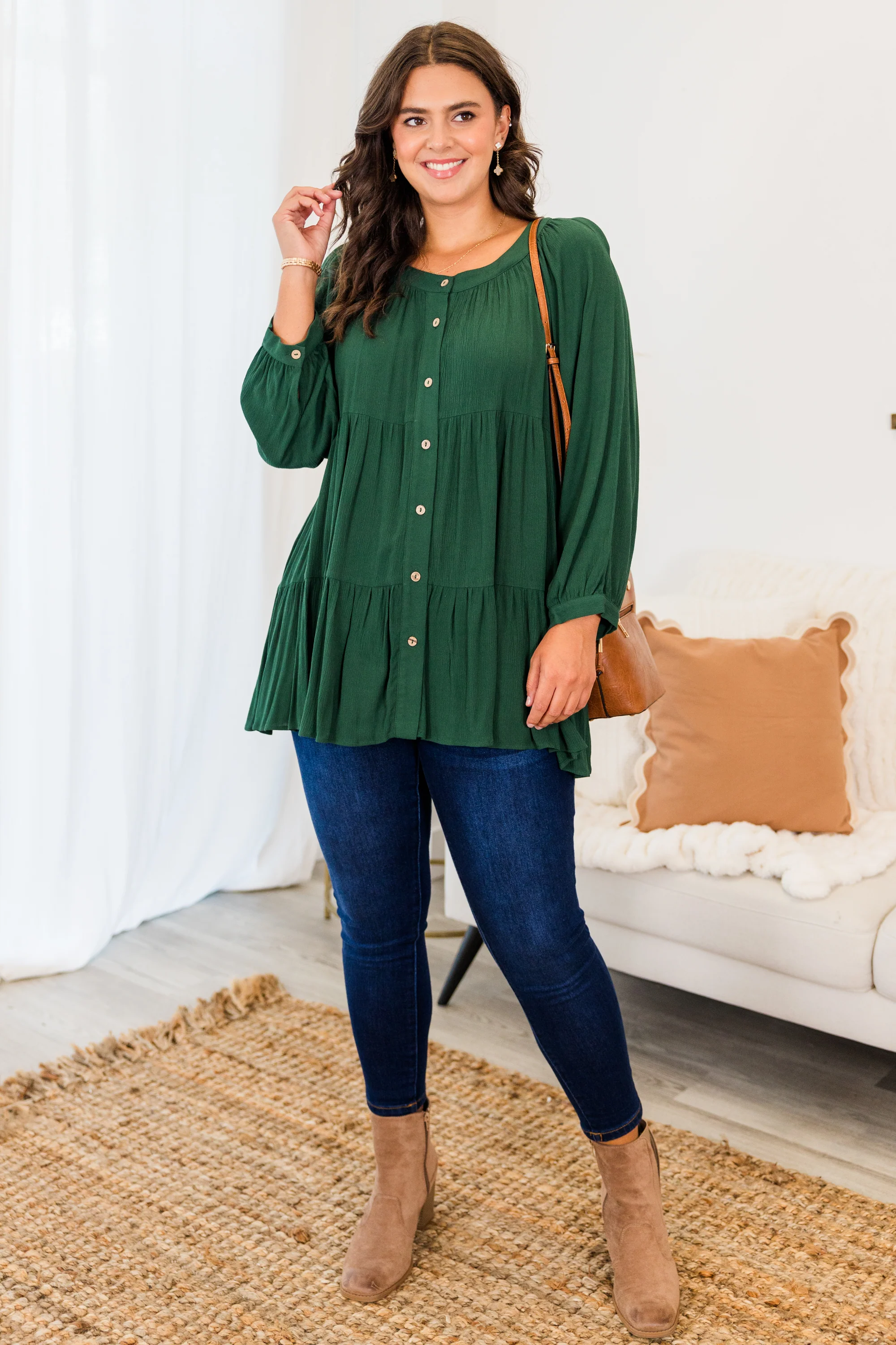 Evermore Top, Forest Green - Giverhouse