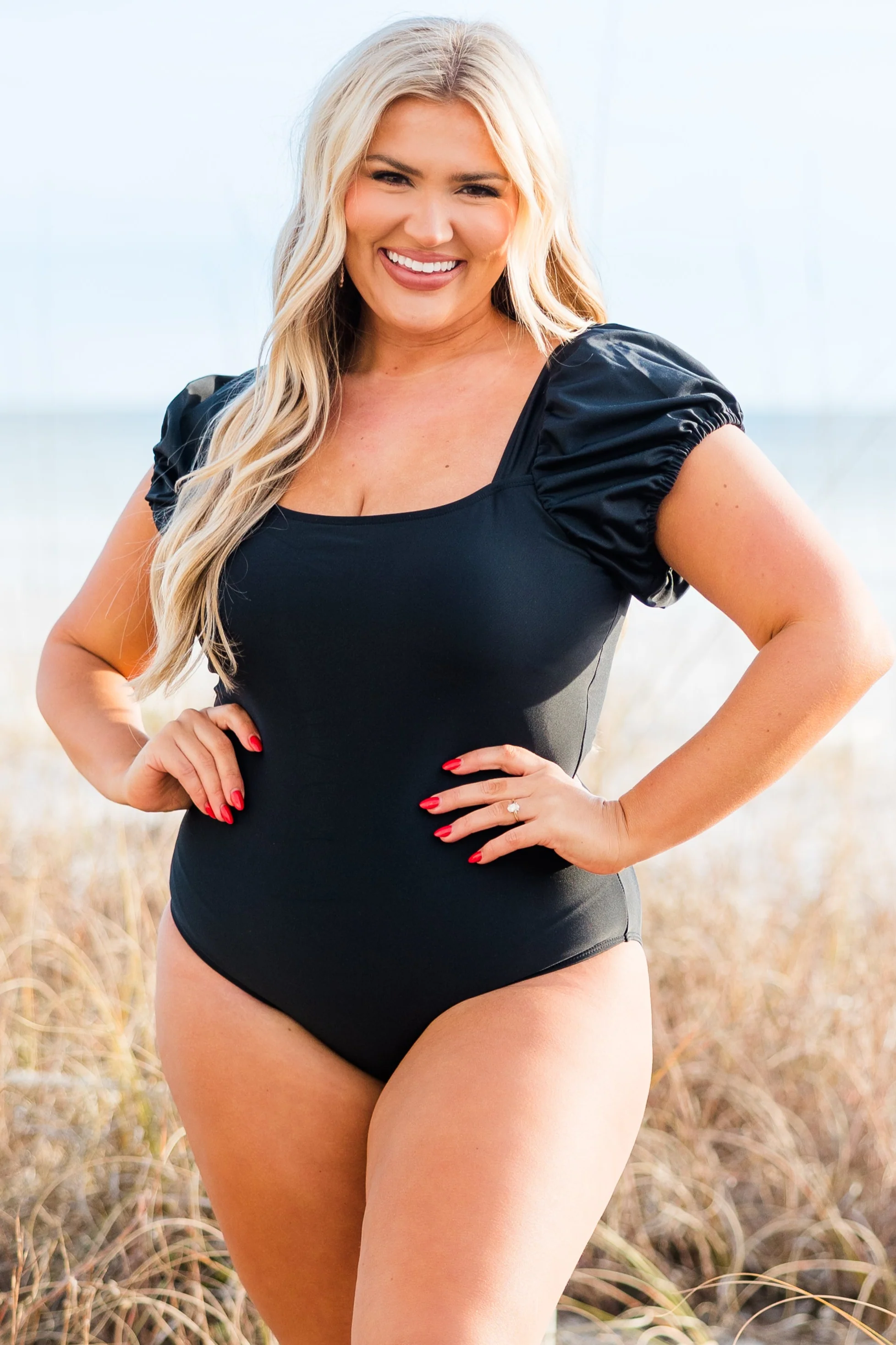 Vacation With Me Swimsuit, Black - Giverhouse