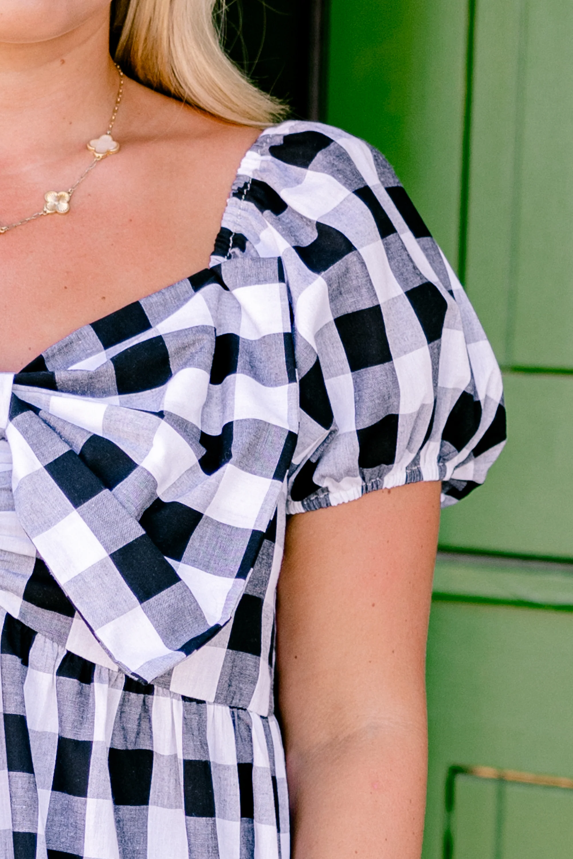 Speak Later Top, Black Gingham - Giverhouse