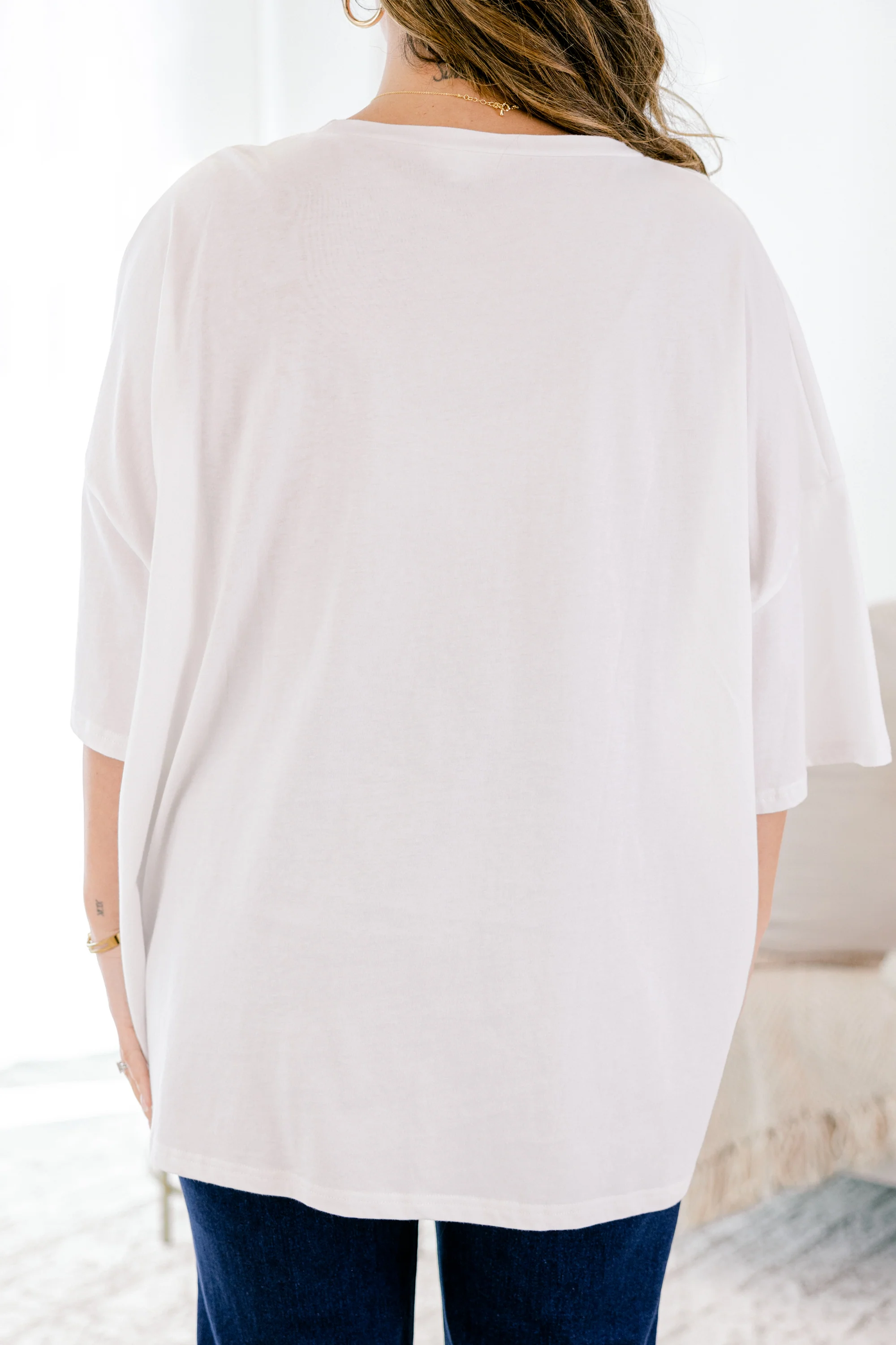 Fresh Cut Market Boyfriend Tee, White - Giverhouse