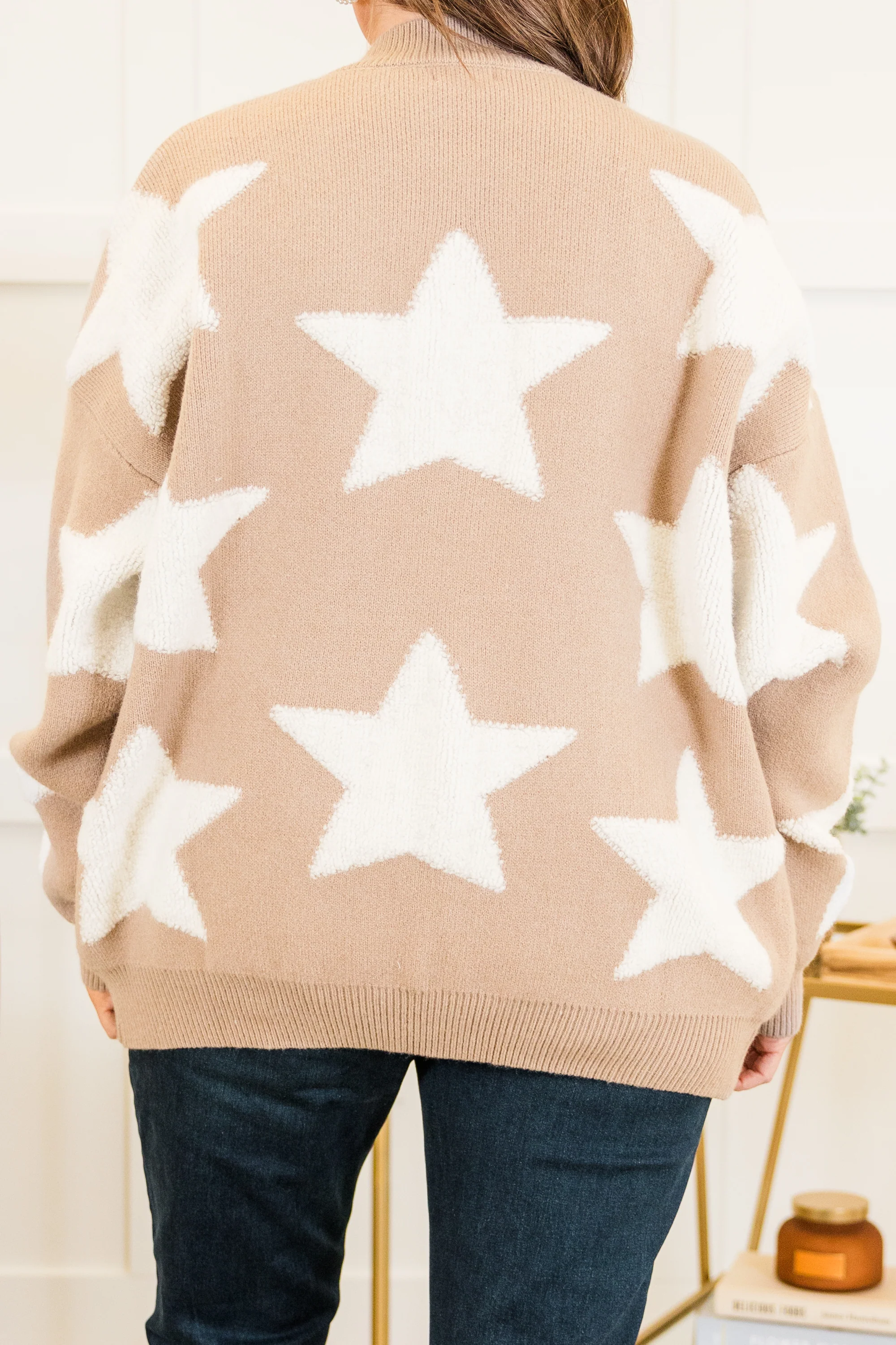 Beautiful Eyes Cardigan, Taupe - Giverhouse