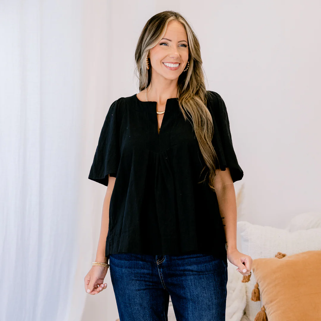 Nautical Breeze Top, Black - Giverhouse