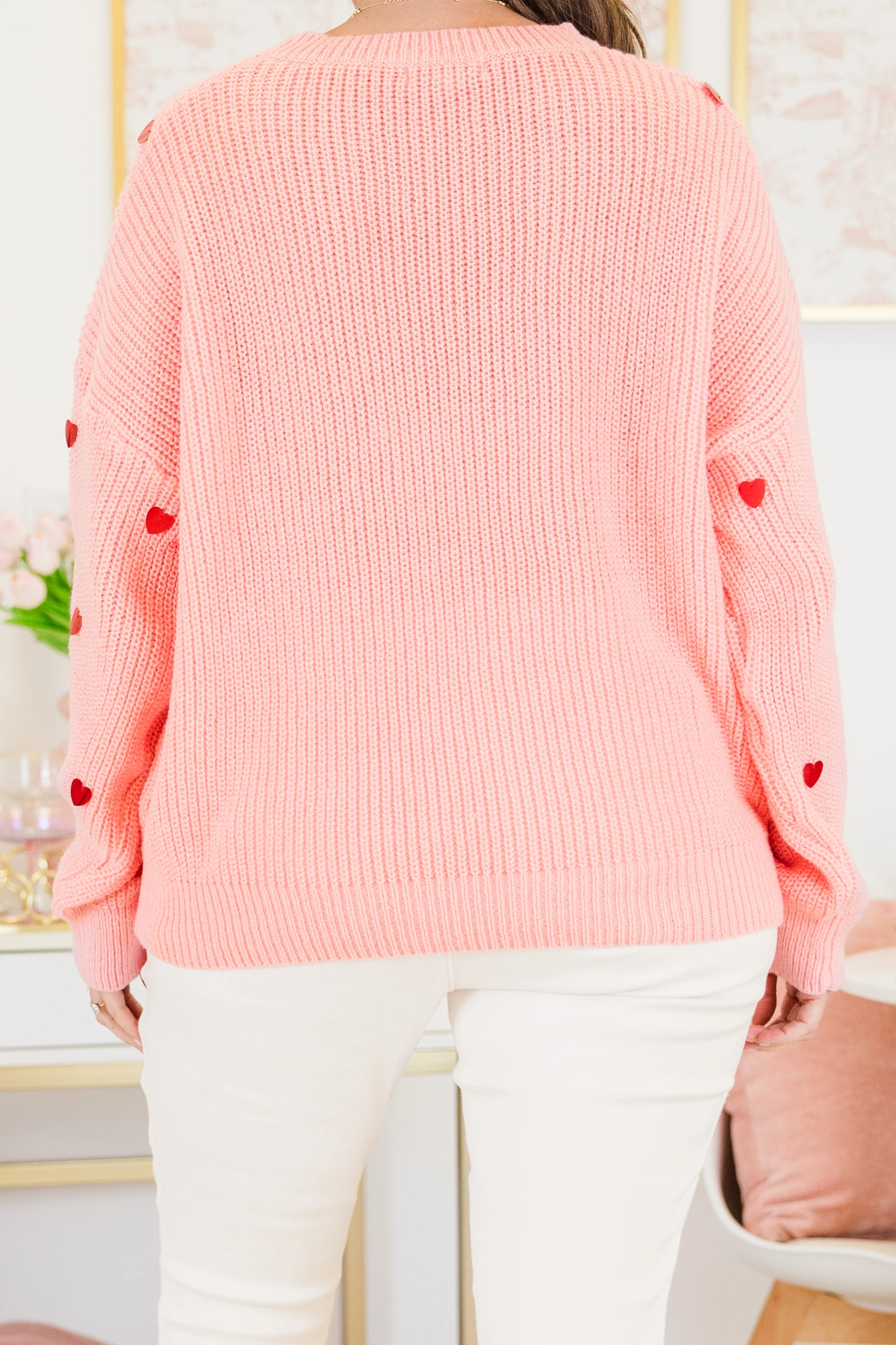 Heartbeat Tempo Sweater, Blush - Giverhouse