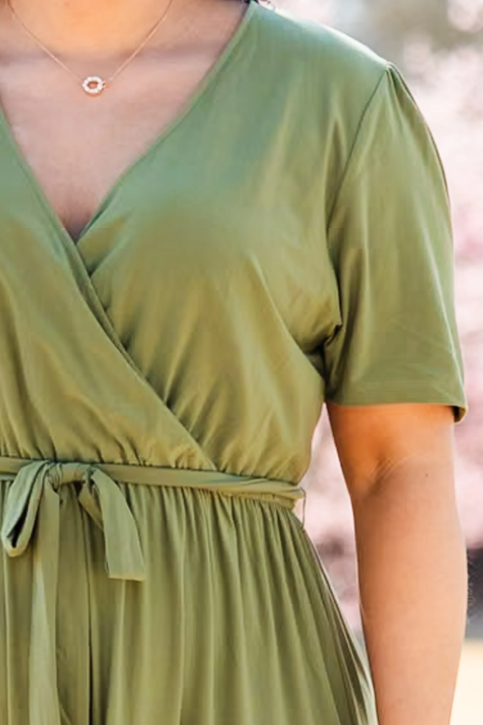 Enchanting Hemline Dress, Green - Giverhouse