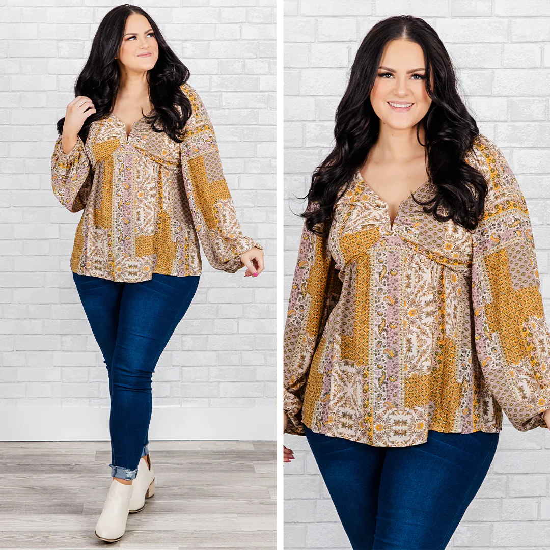 Buy Myself Flowers Blouse, Beige - Giverhouse