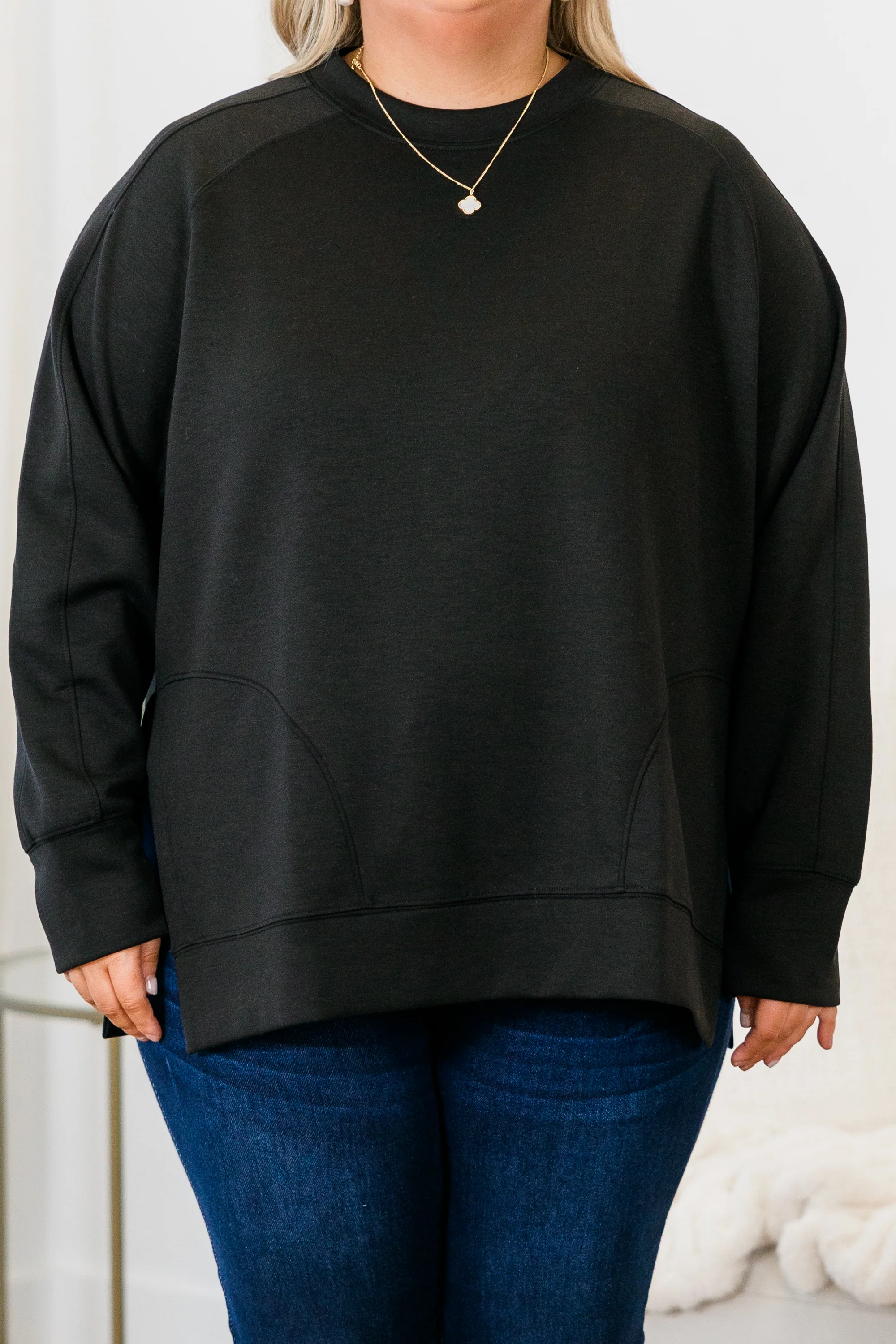 Feels So Sweet Pullover, Black - Giverhouse