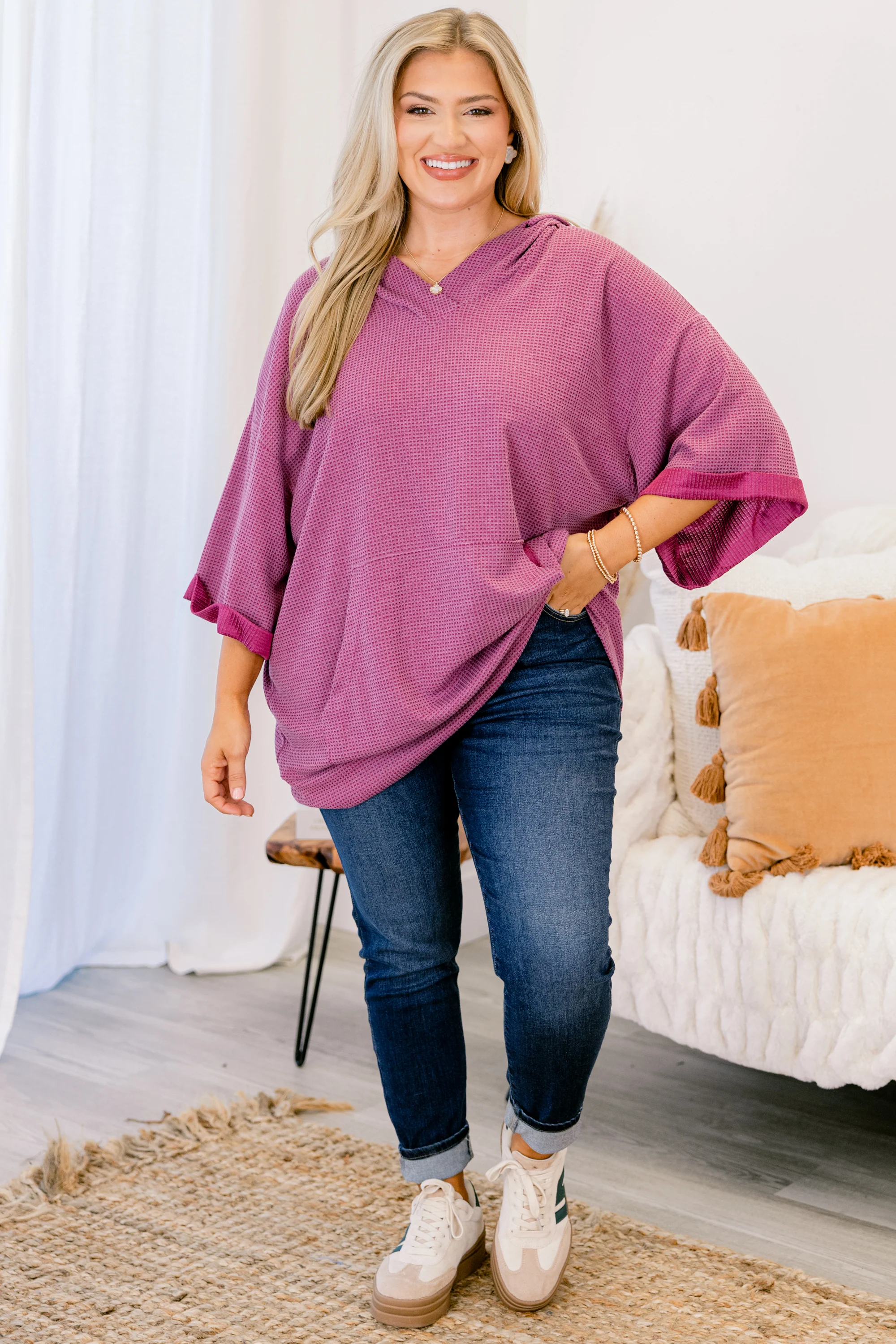 Fresh Outside Air Top, Magenta - Giverhouse