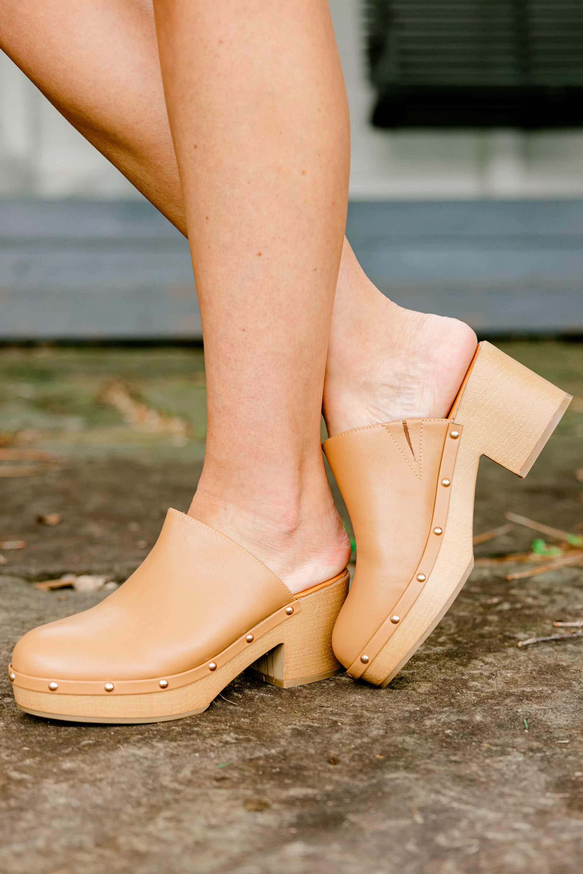 Take You Out Clogs, Tan - Giverhouse